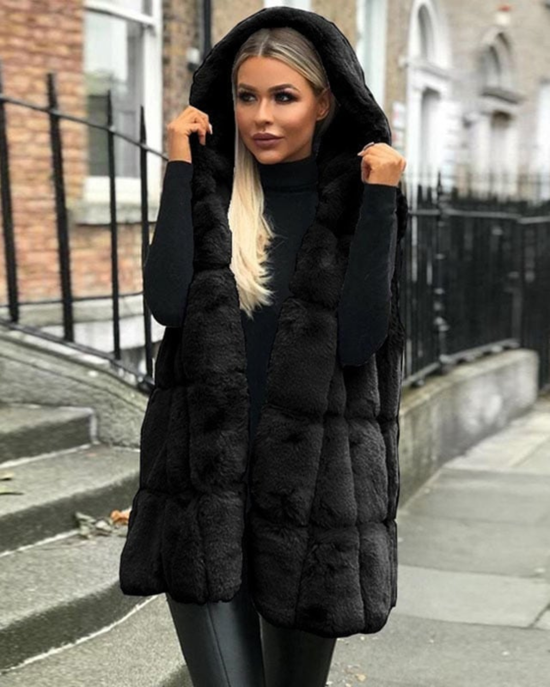 Clarisse | Women's Hooded Long Vest