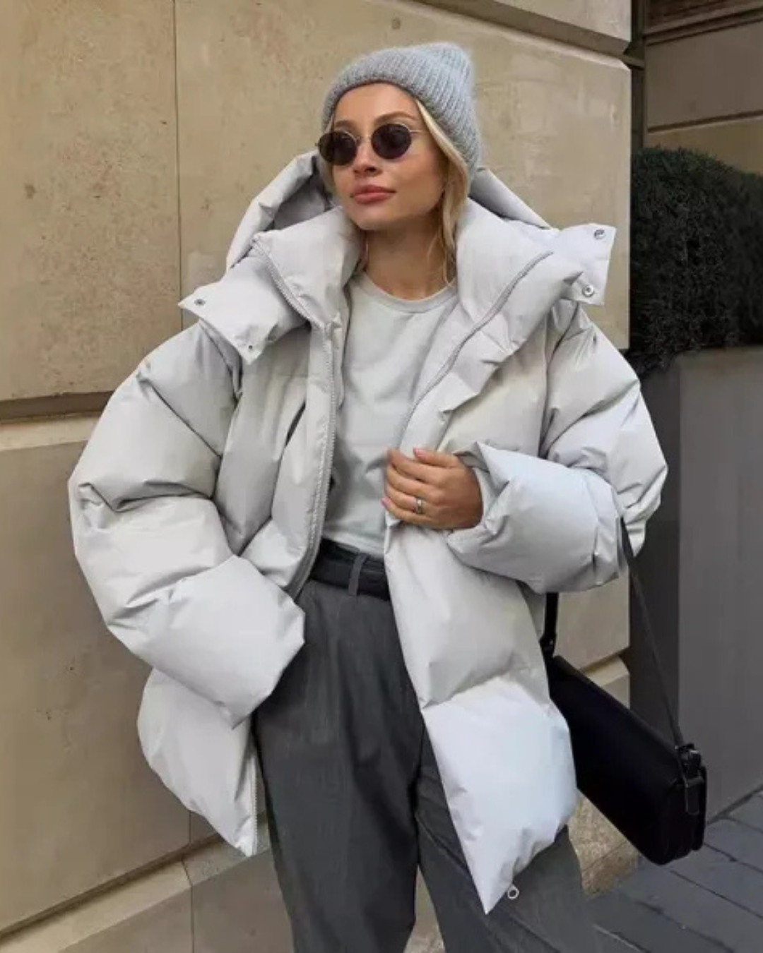 Jocelle | Women's Puffer Jacket Oversized Quilted Hooded Design