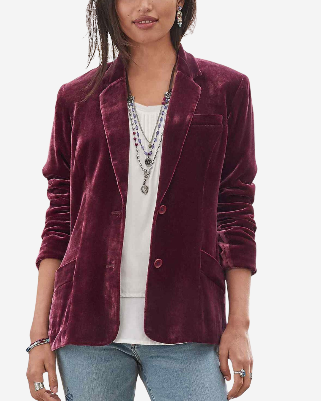 Isabella | Women's Slim Fit Velvet Winter Jacket