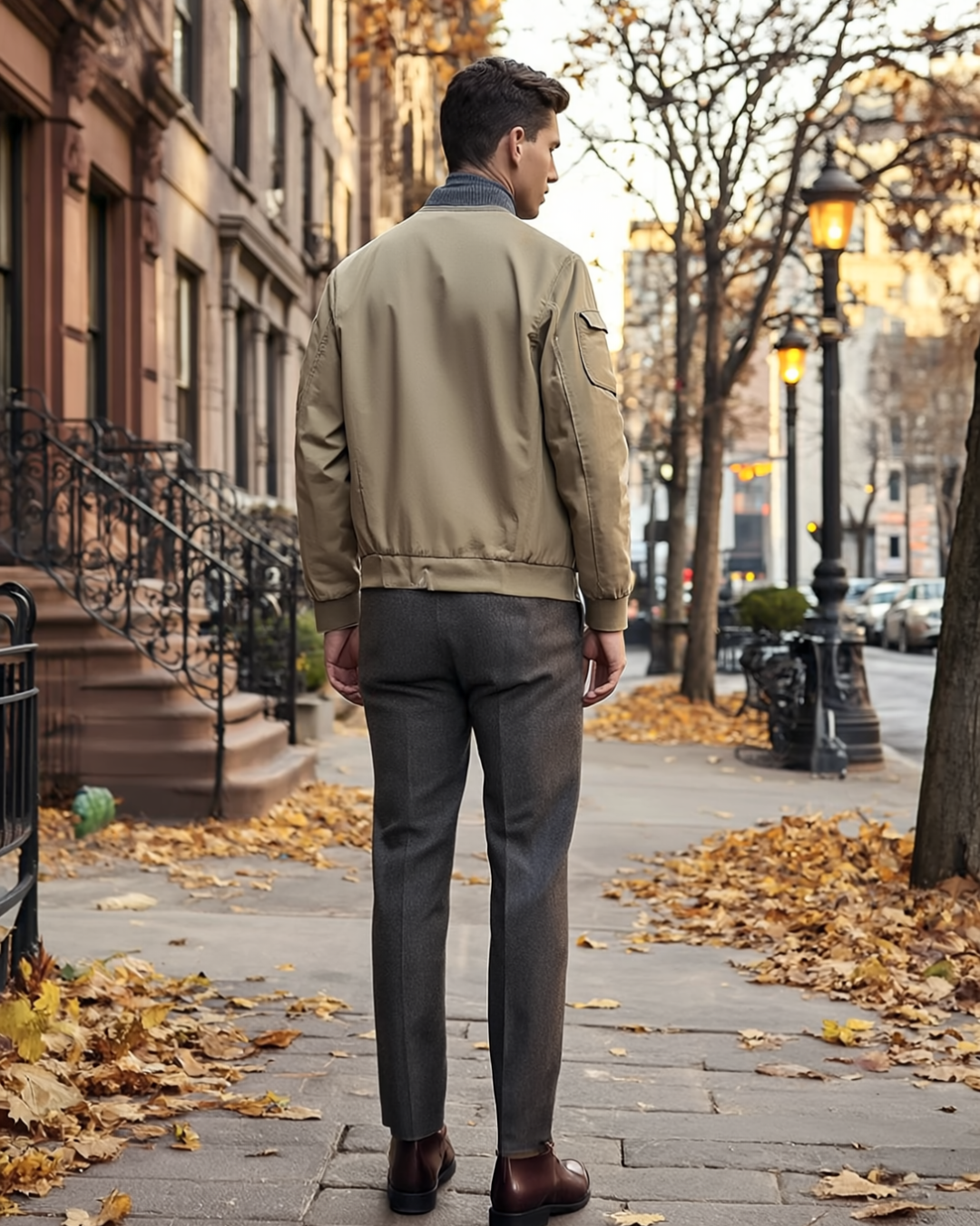 Andres | Men's Bomber Jacket Relaxed Fit with Patch Pockets