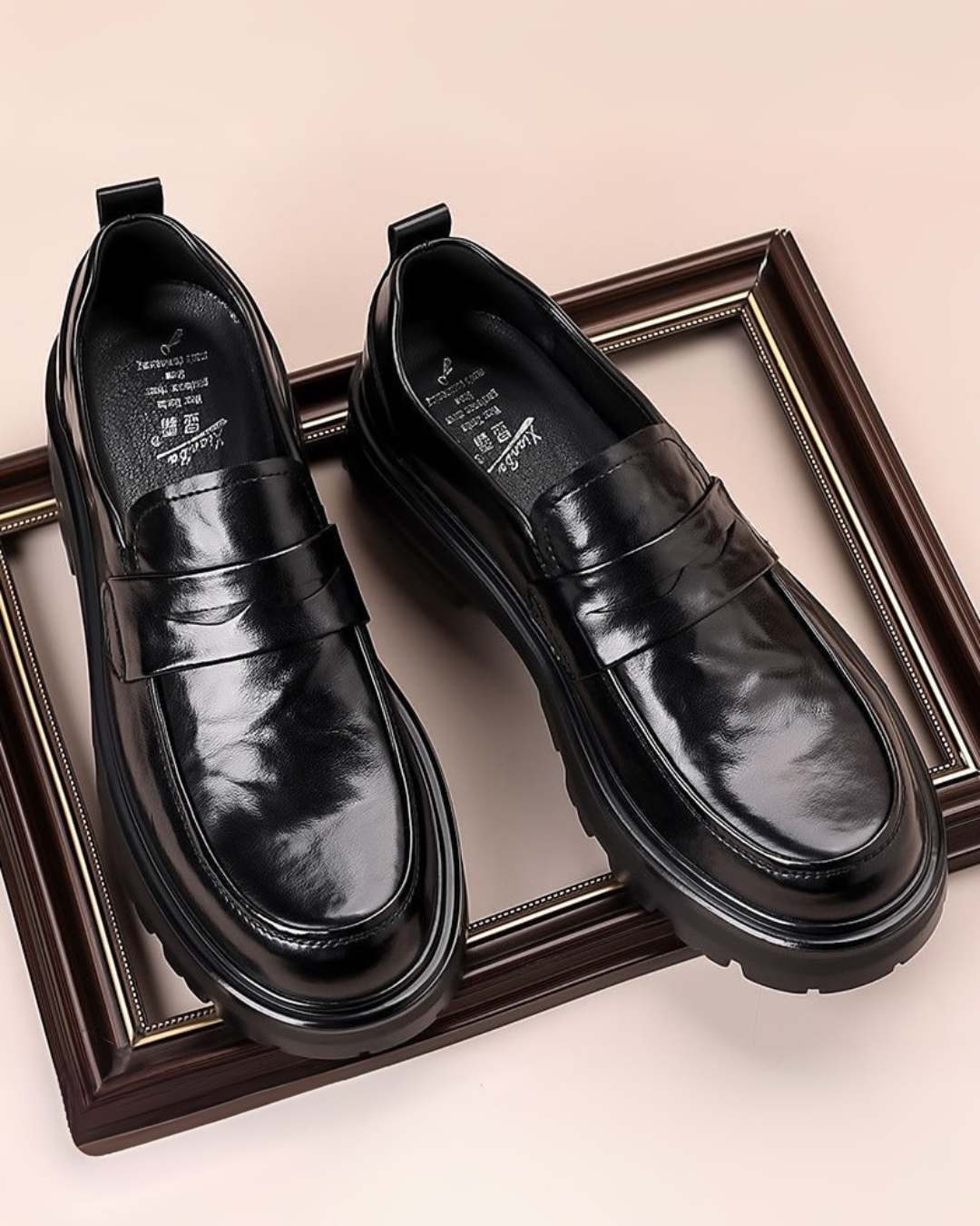 James | Men's Leather Loafers – Slip-On Penny Strap