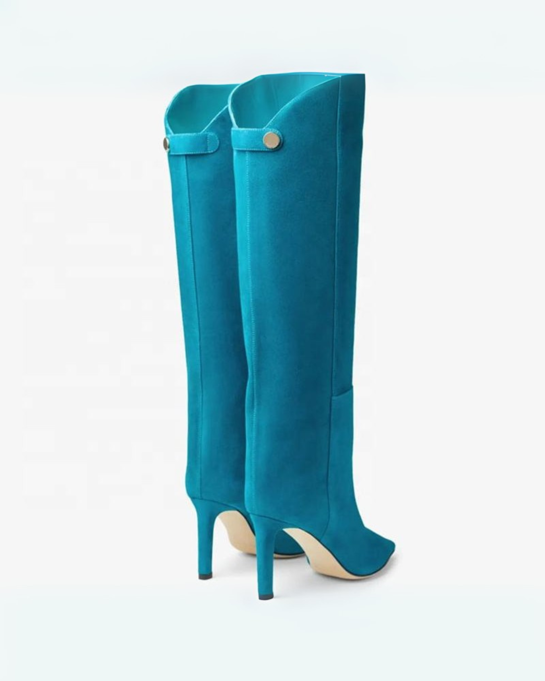 Selena | Women's Knee High Winter Boots Suede &amp; Leather Pointed Toe Stiletto