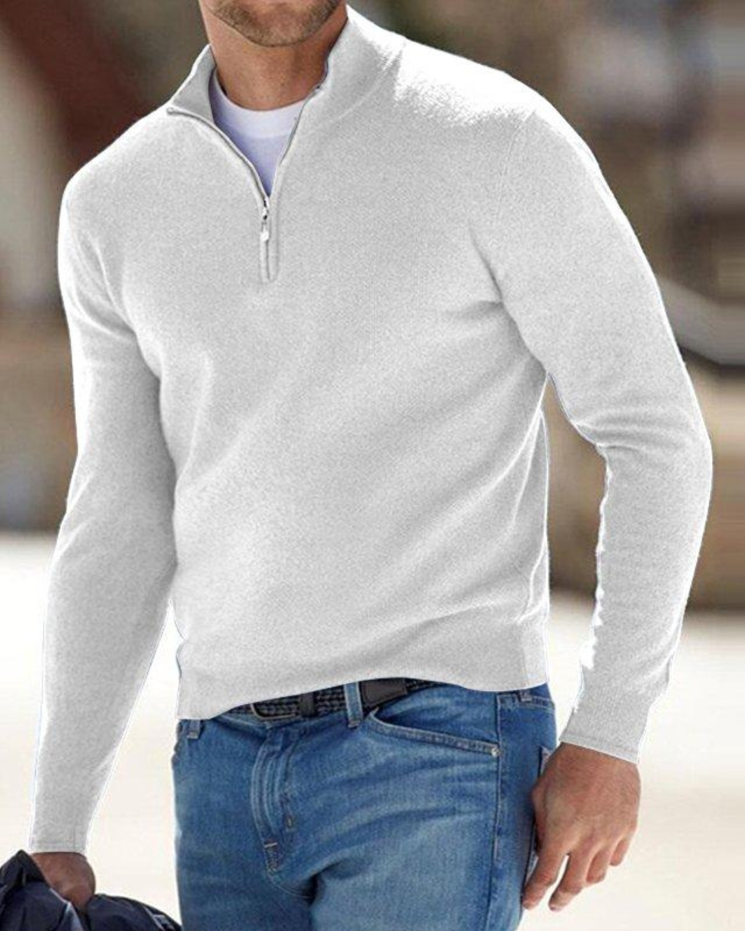 Arvin | Men's Half-Zip Wool Knit Sweater