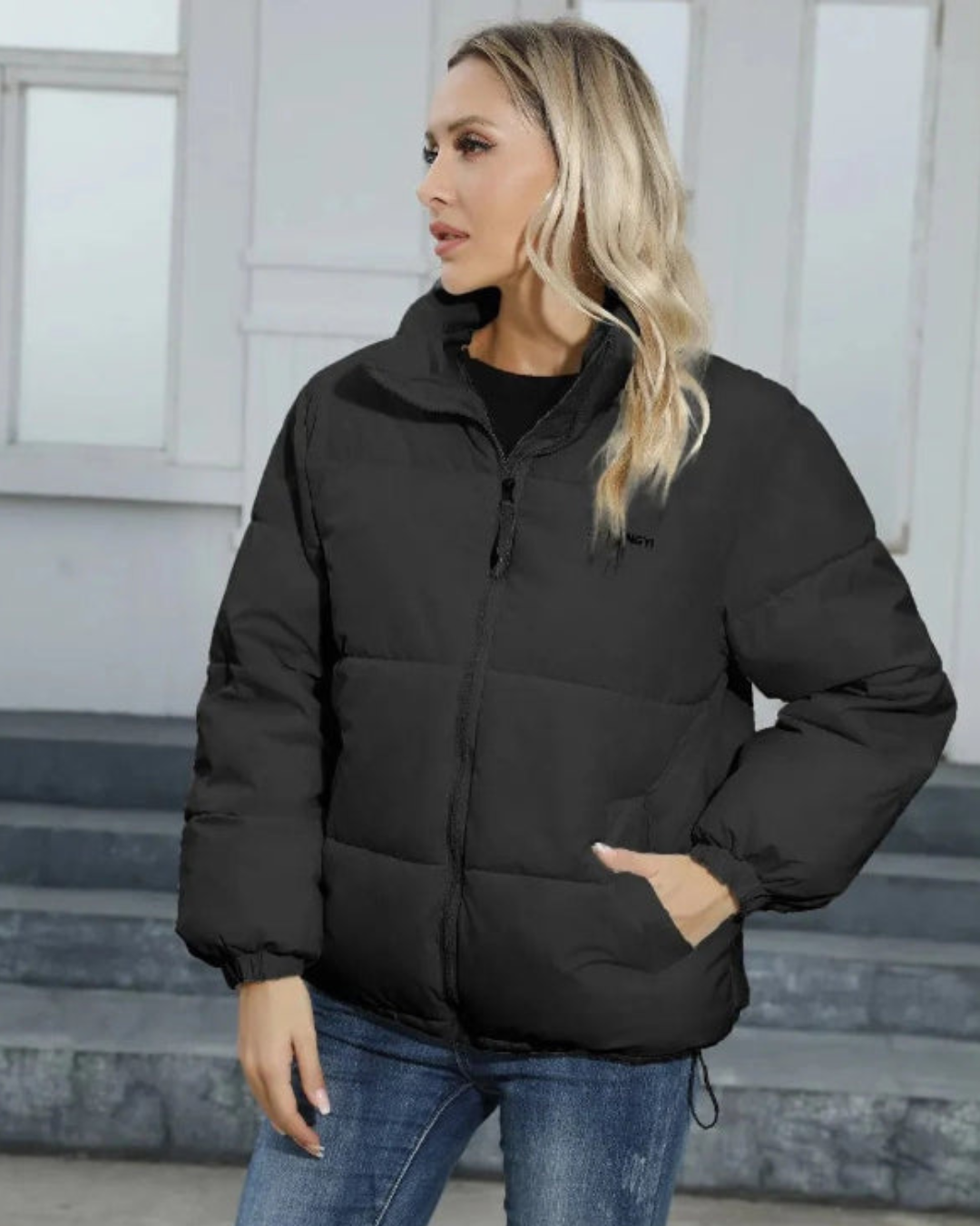 Thelma | Women's Quilted Jacket Relaxed Fit High Collar