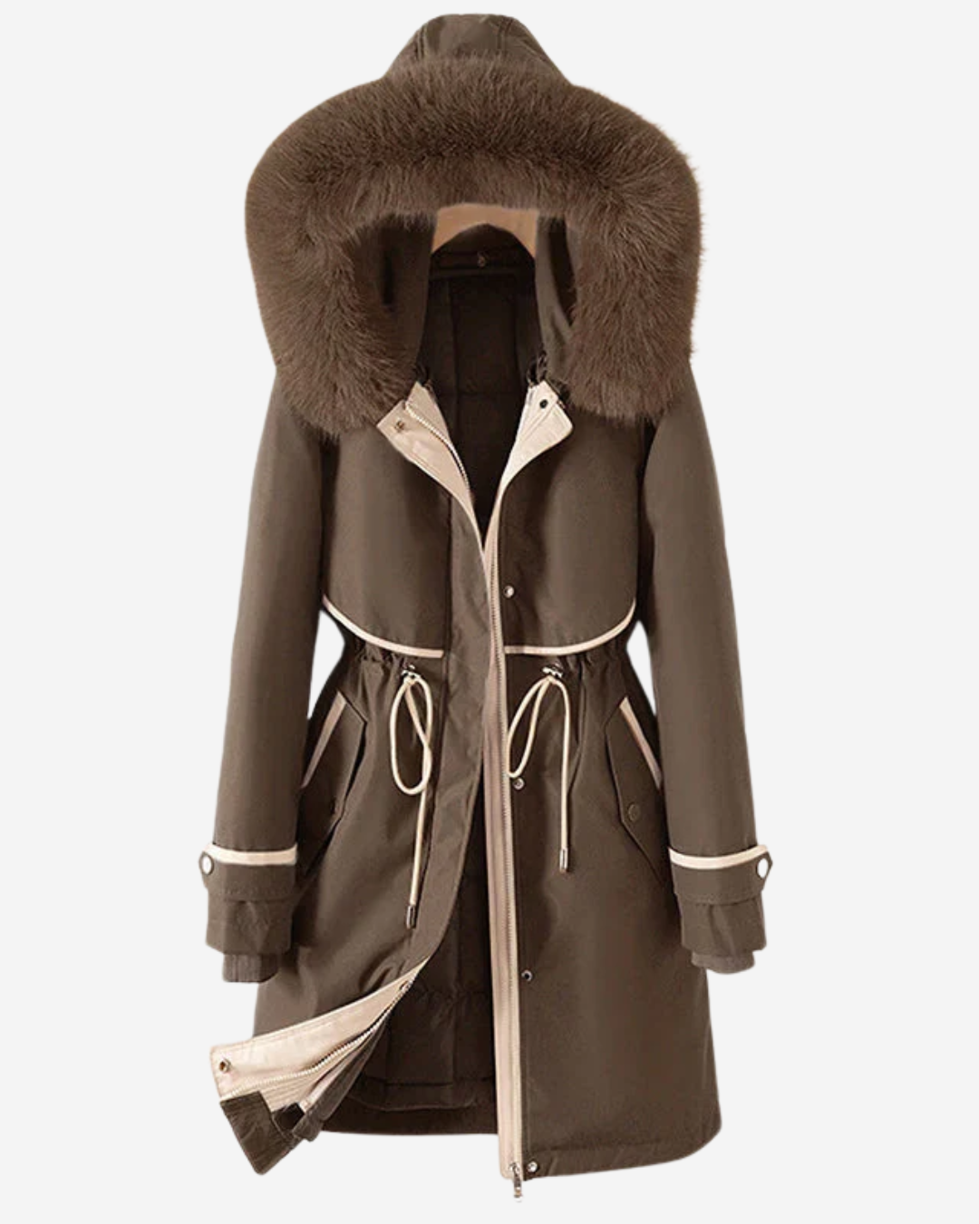 Beverly | Women's Parka Jacket Quilted Lining with Fur Trim Hood