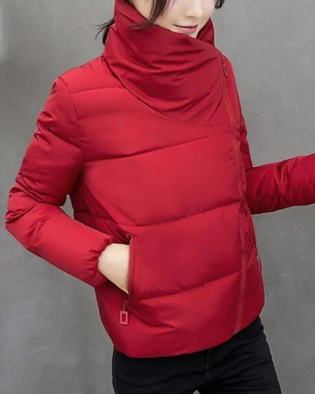 Carmina | Women's Quilted Coat Regular Fit Padded Funnel Neck