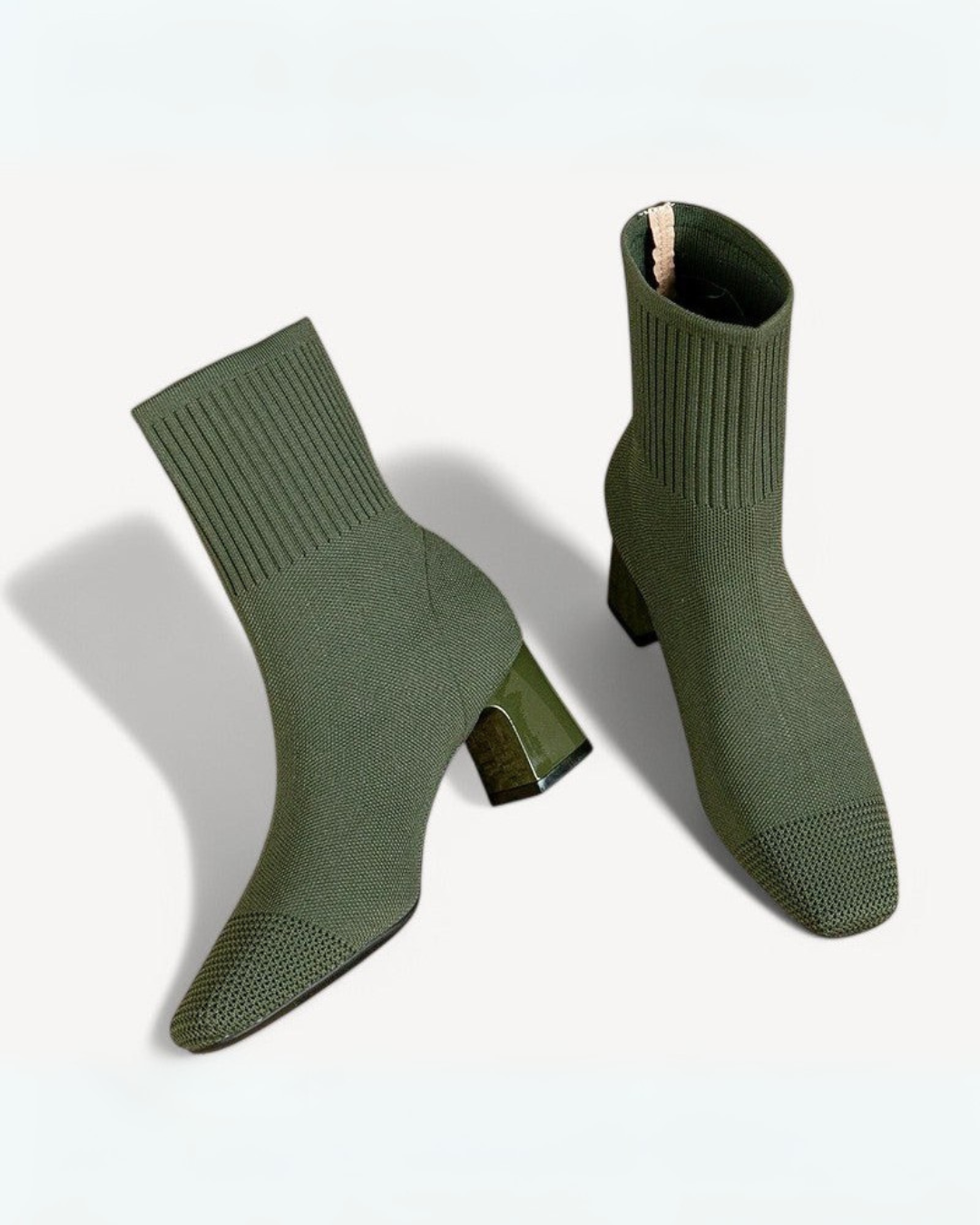 Ingrid | Women's Knit Square-Toe Winter Boots Stretch Sock Fit