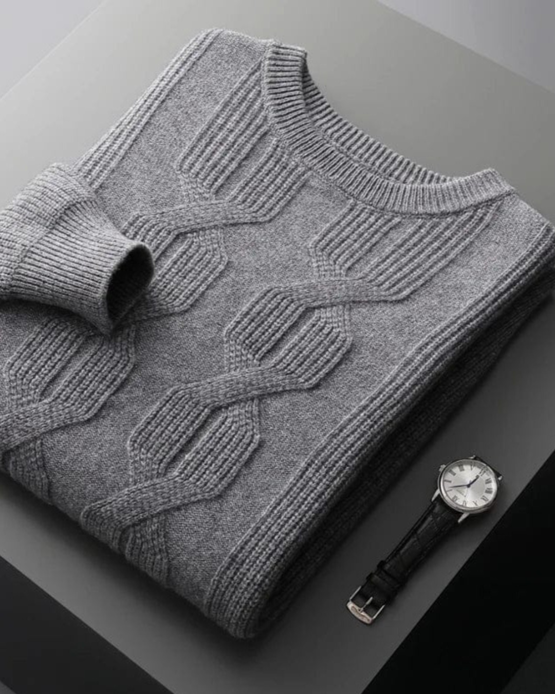 Carlito | Men's Cashmere Cable Knit Sweater