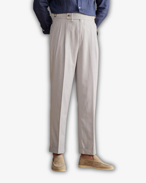 Parisian Blend Cotton Trousers – Effortless Elegance for the Modern Wardrobe
