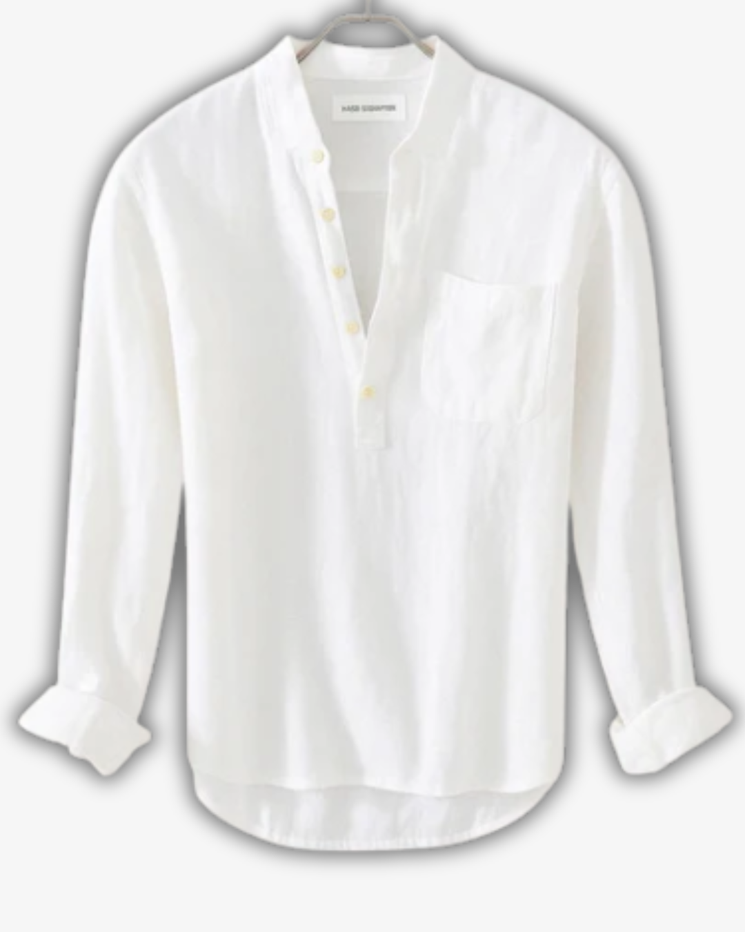 Hector | Men’s Grandad Collar Summer Linen Shirt