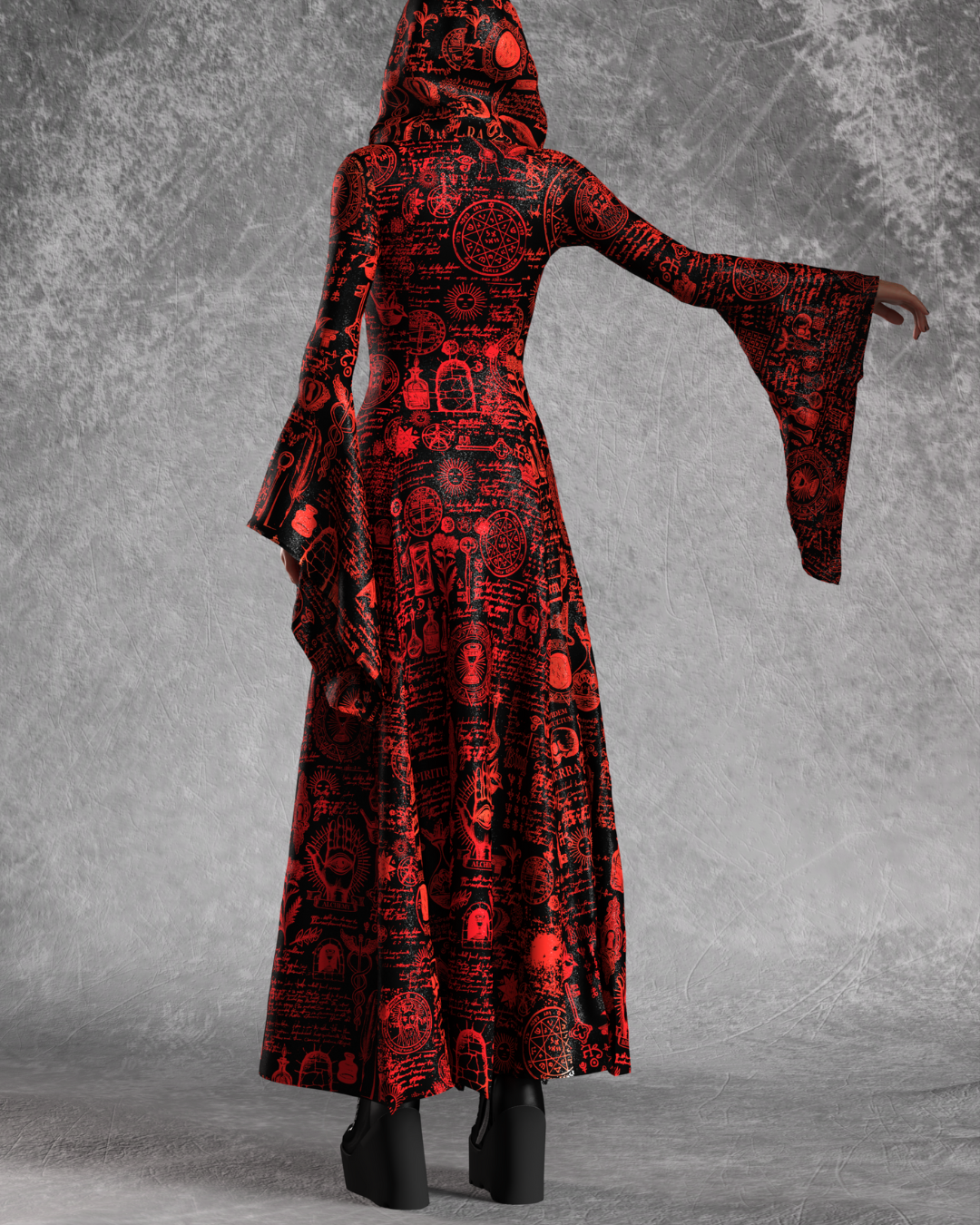 Nirvana | Women's Vampiric Ocult Witcher Halloween Long Dress