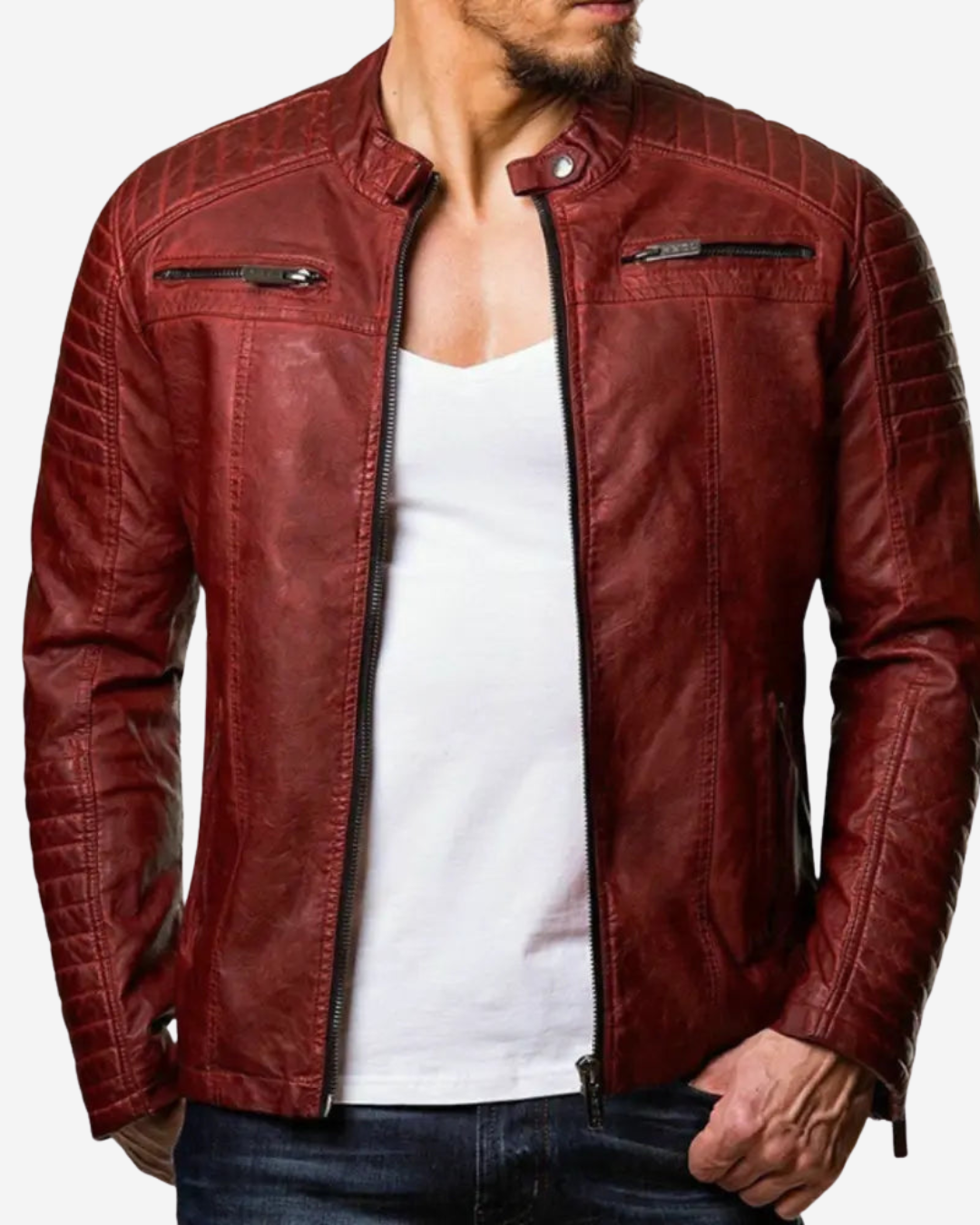 Lambert | Men's Leather Jacket Slim Fit Faux Leather