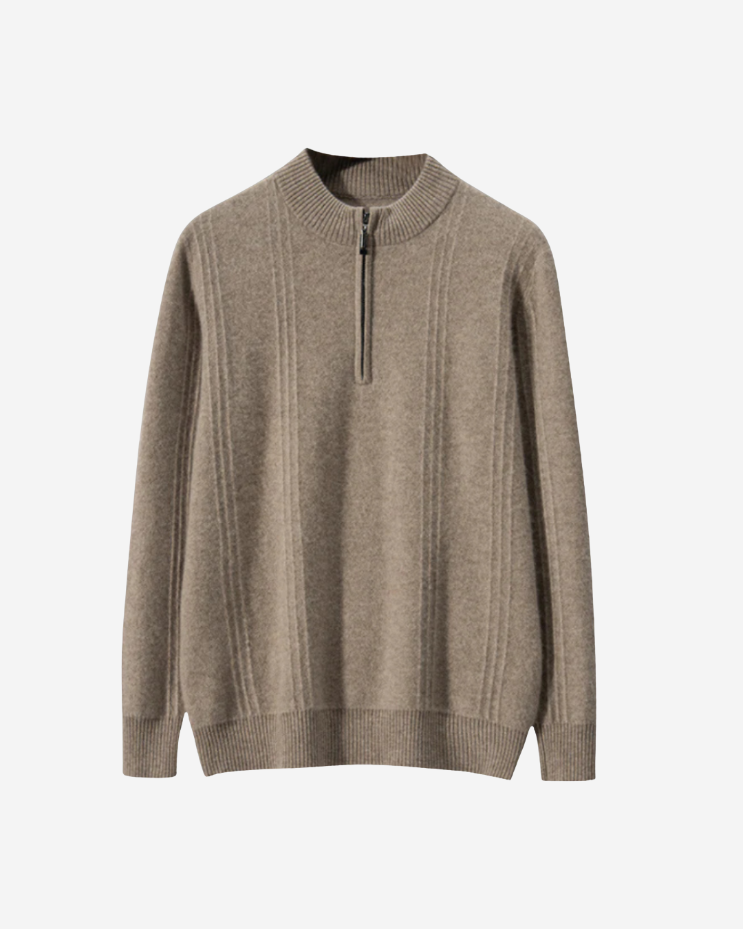 Violetto | Men's Luxe Wool Half-Zip Sweater
