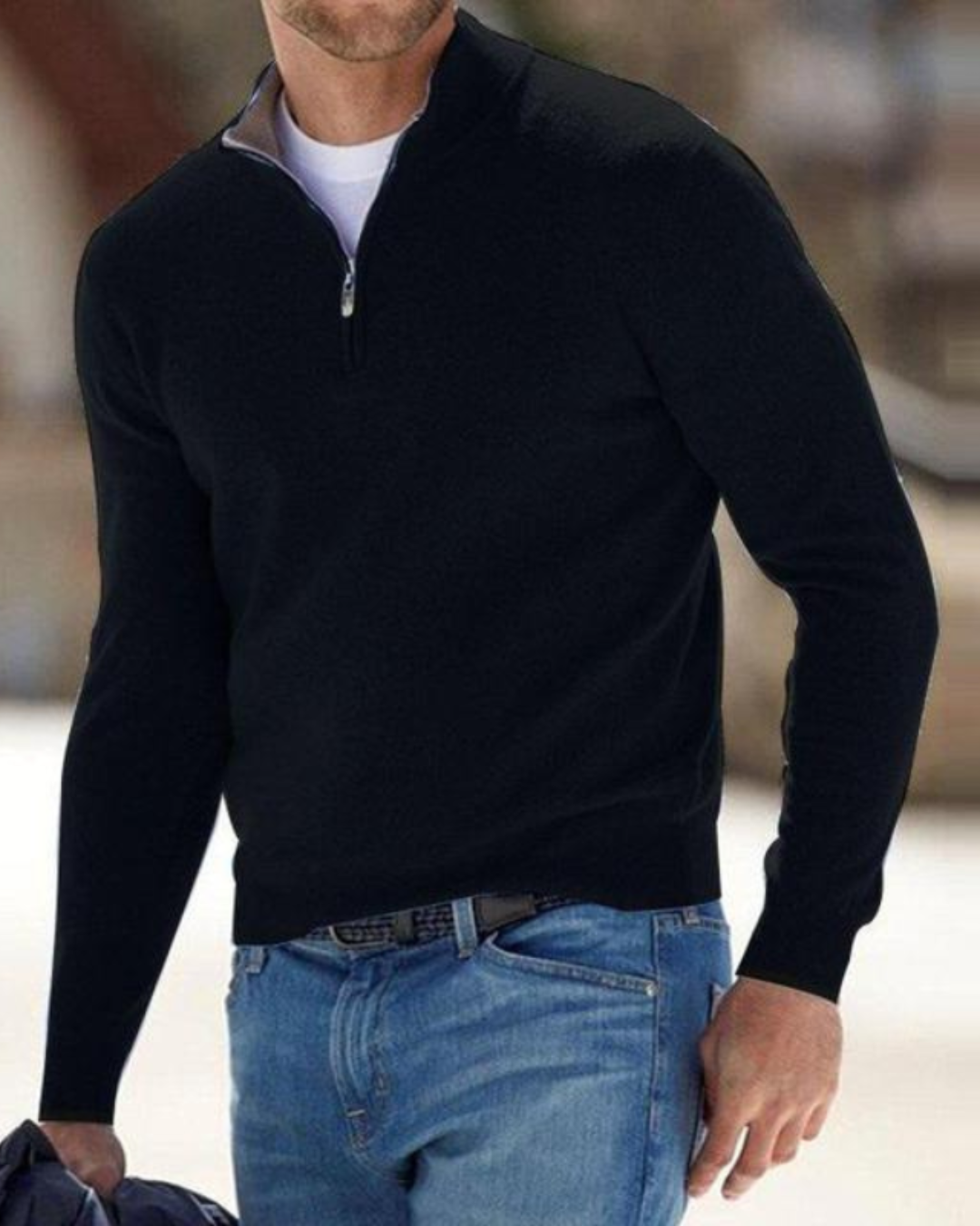Arvin | Men's Half-Zip Wool Knit Sweater