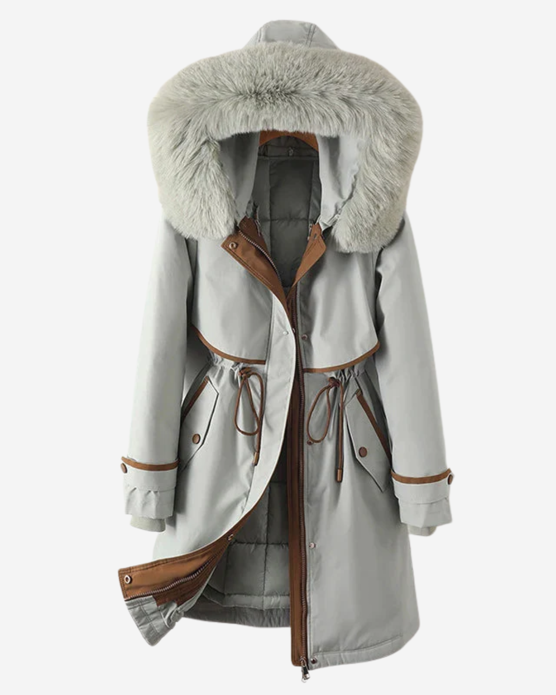 Beverly | Women's Parka Jacket Quilted Lining with Fur Trim Hood