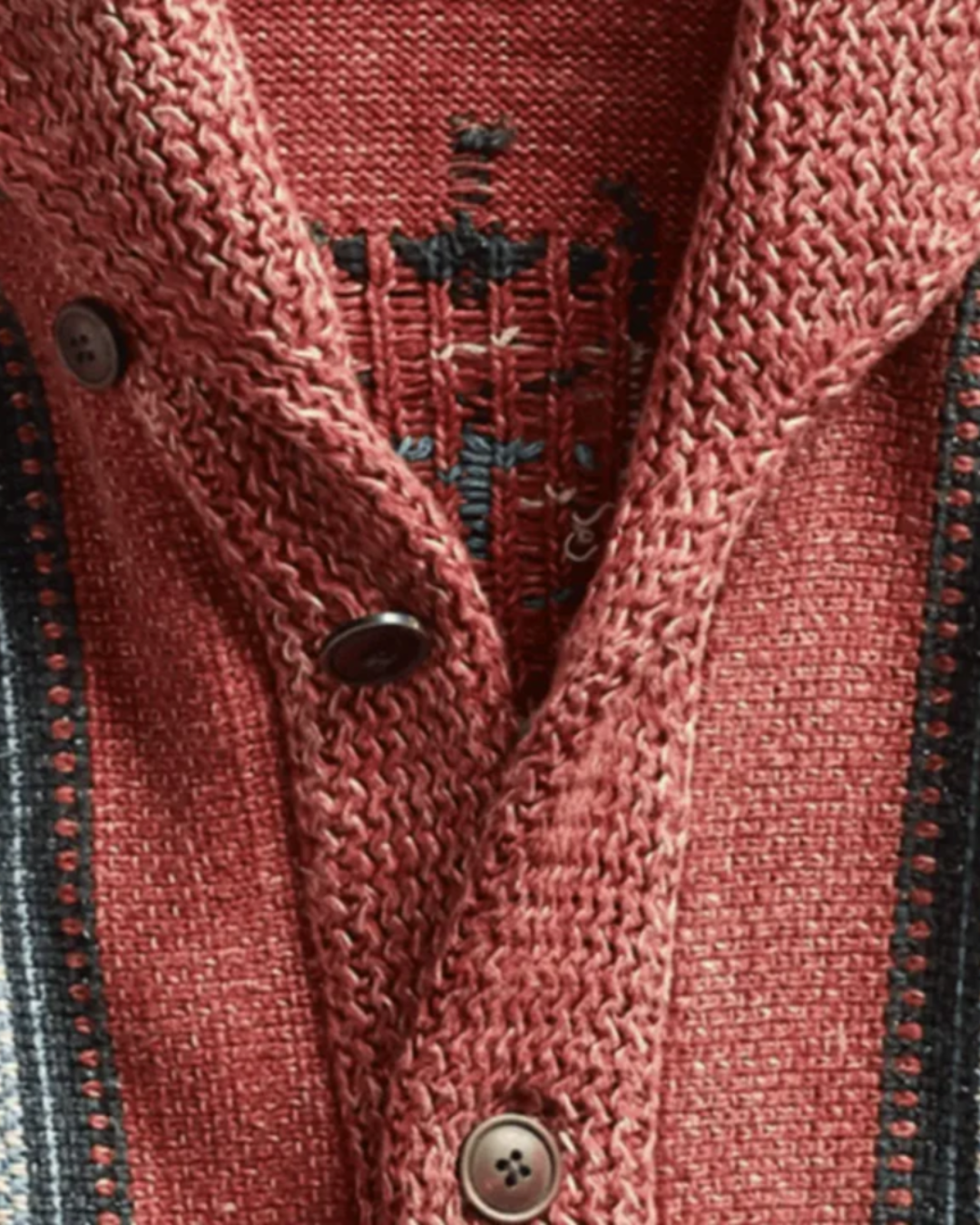 Jaret | Men's Frontier Weave Wool Cardigan
