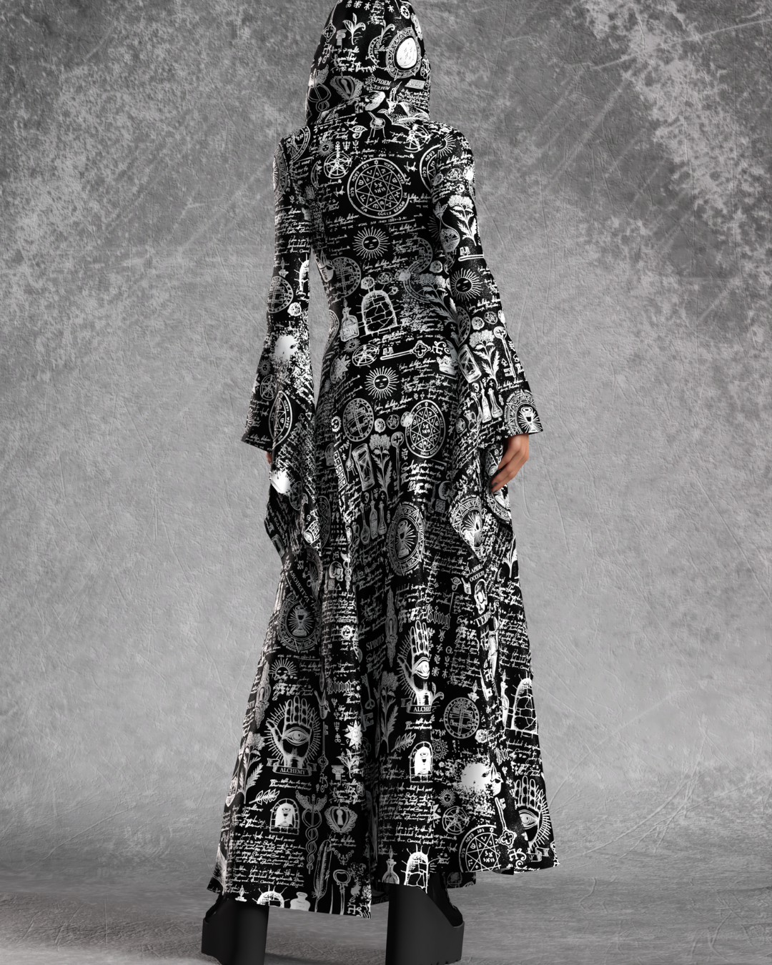 Evangeline | Women's Ocult Witcher Halloween Long Dress