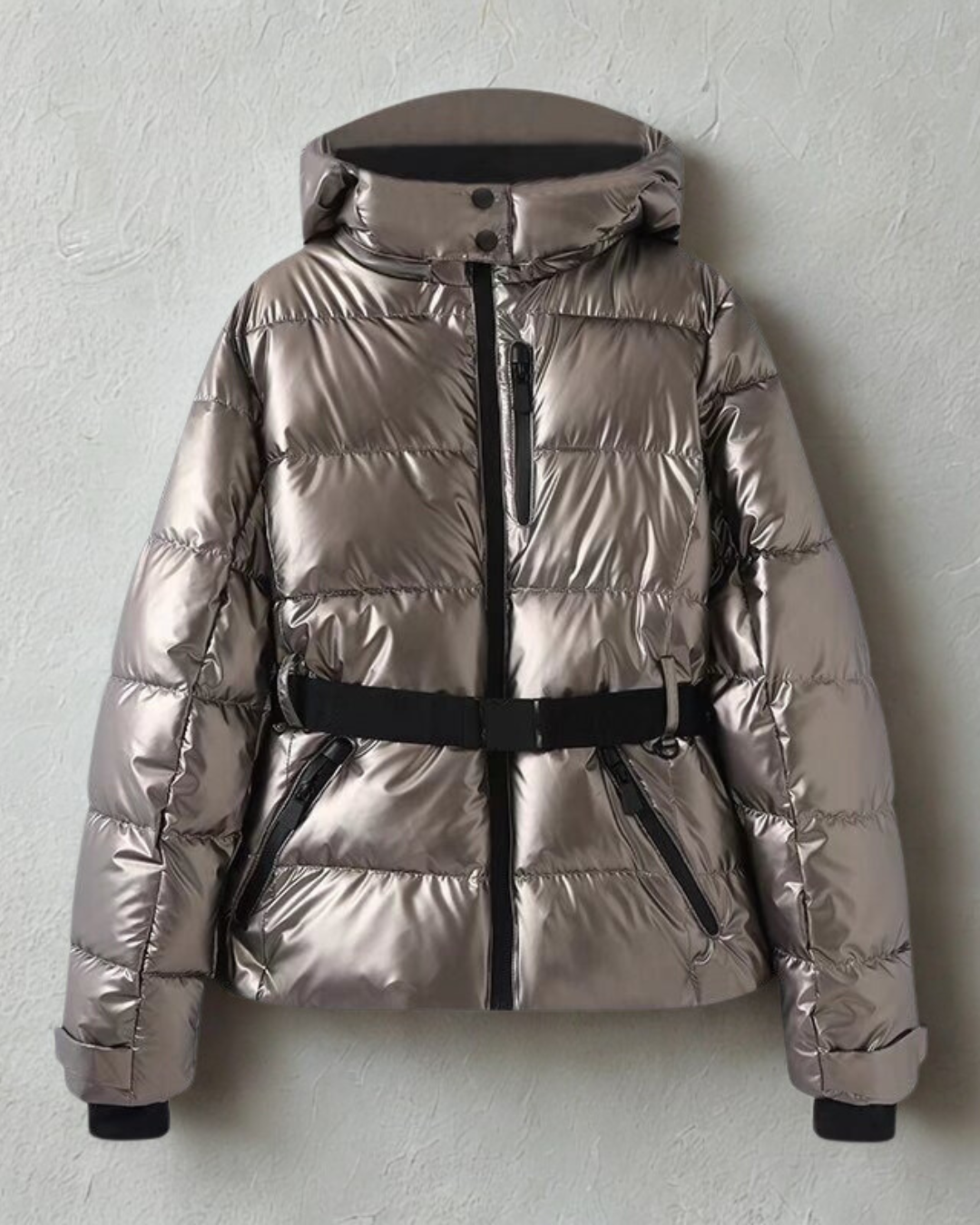Francine | Women's Quilted Puffer Jacket with Belted Waist