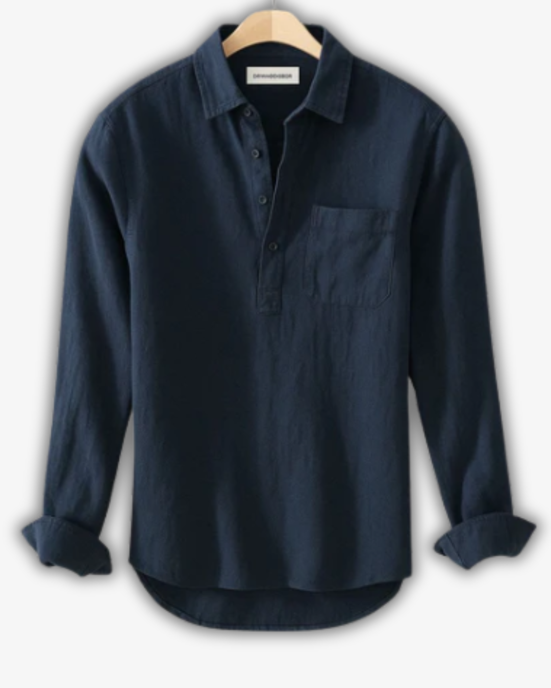 Hector | Men’s Grandad Collar Summer Linen Shirt