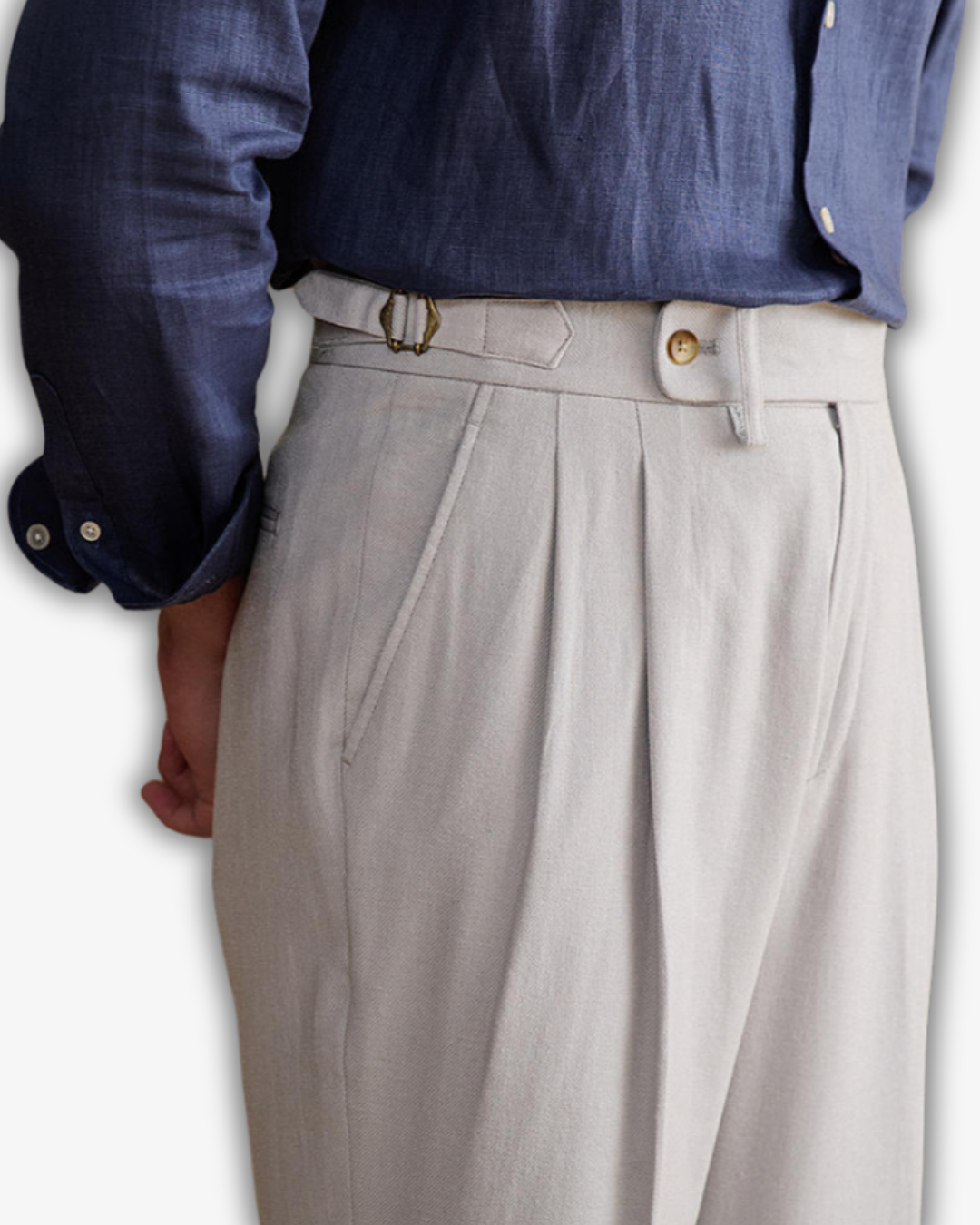Parisian Blend Cotton Trousers – Effortless Elegance for the Modern Wardrobe