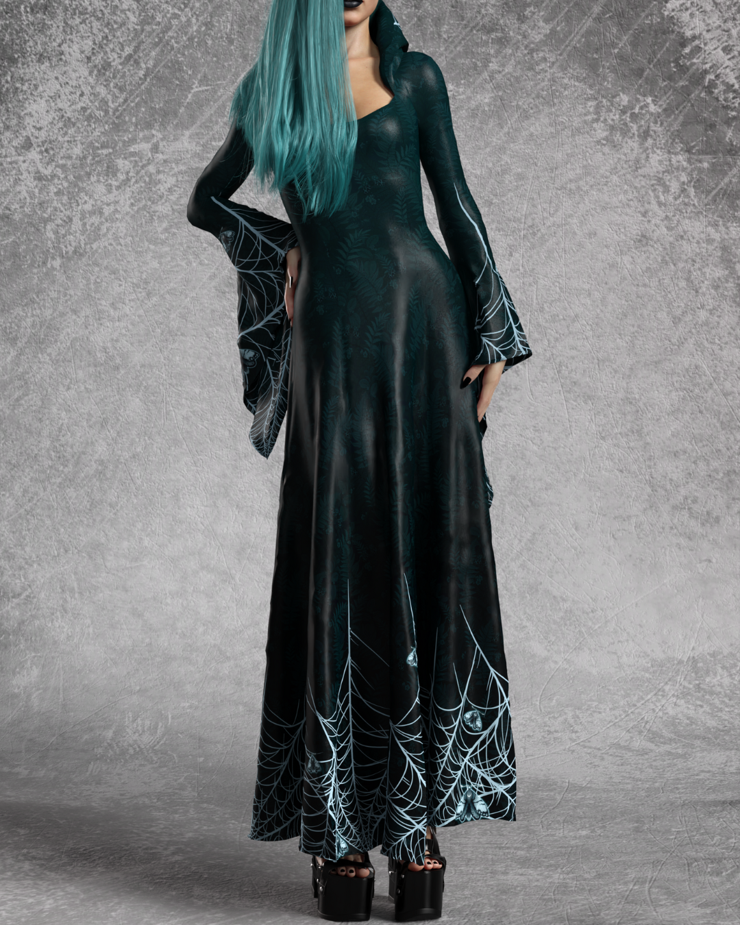 Fabiola | Women's Halloween Forest Witcher Long Dress