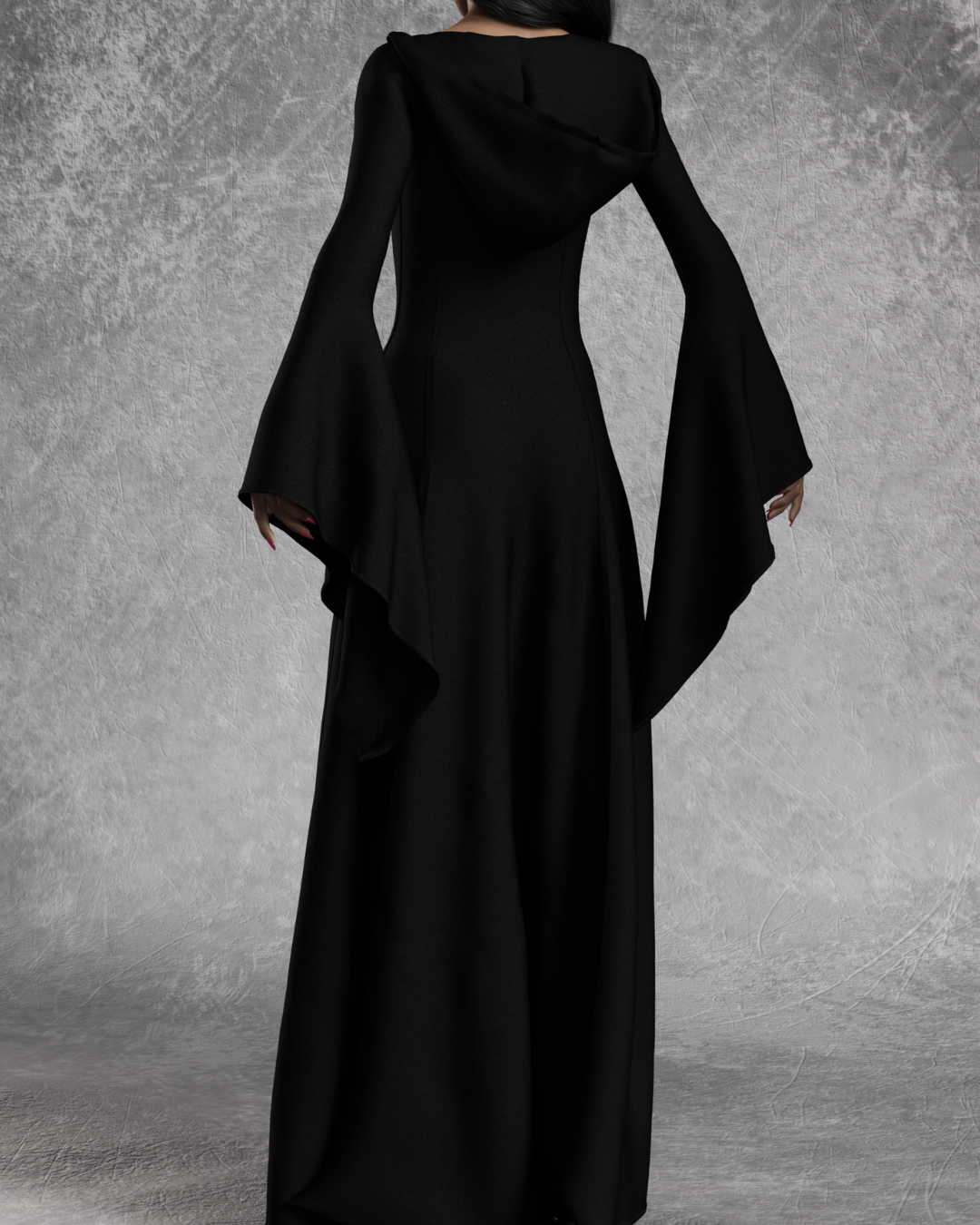 Isadhora | Women's Just Black Witcher Halloween Long Dress