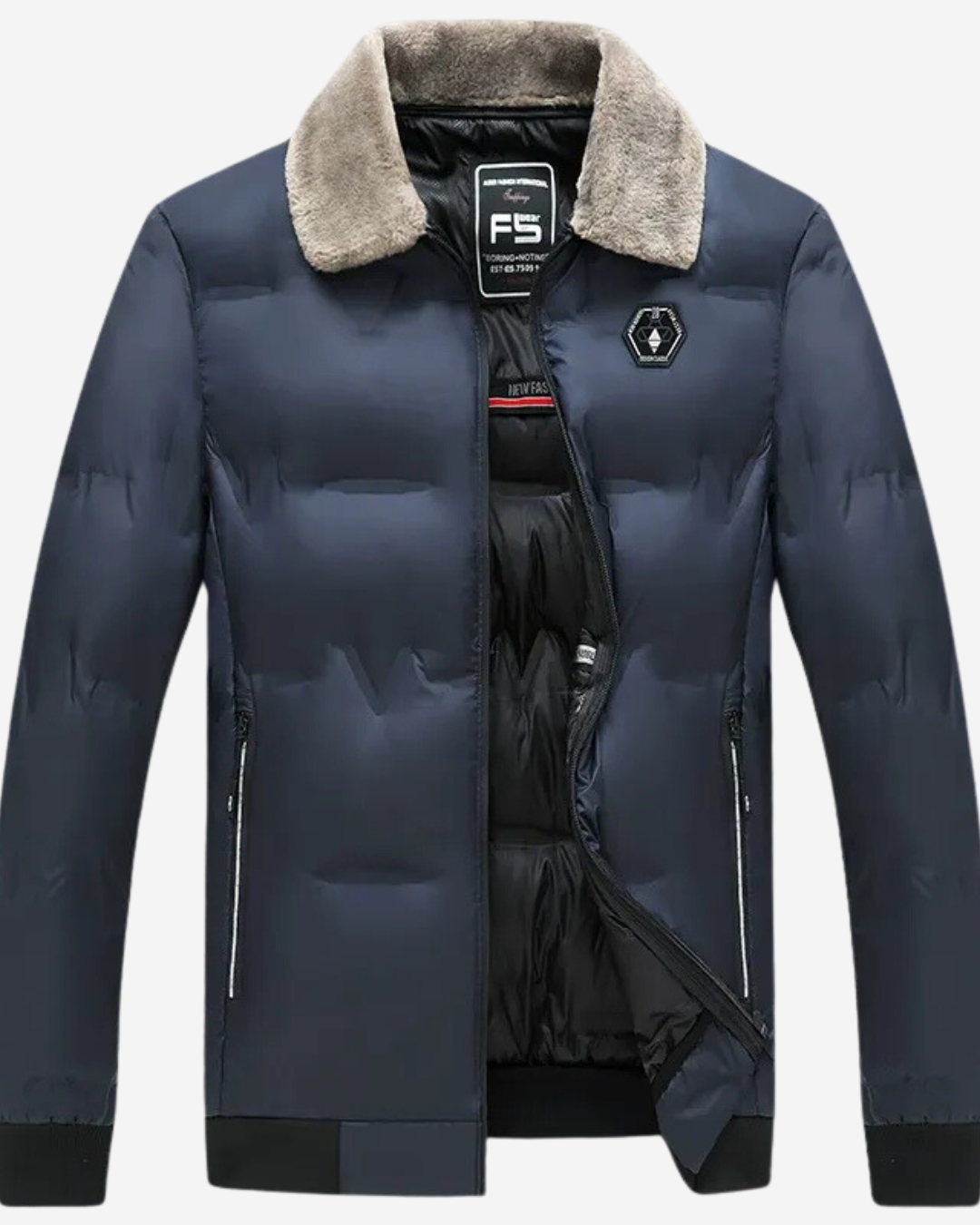 Thadeus | Men's Bomber Jacket Padded with Faux Fur Collar