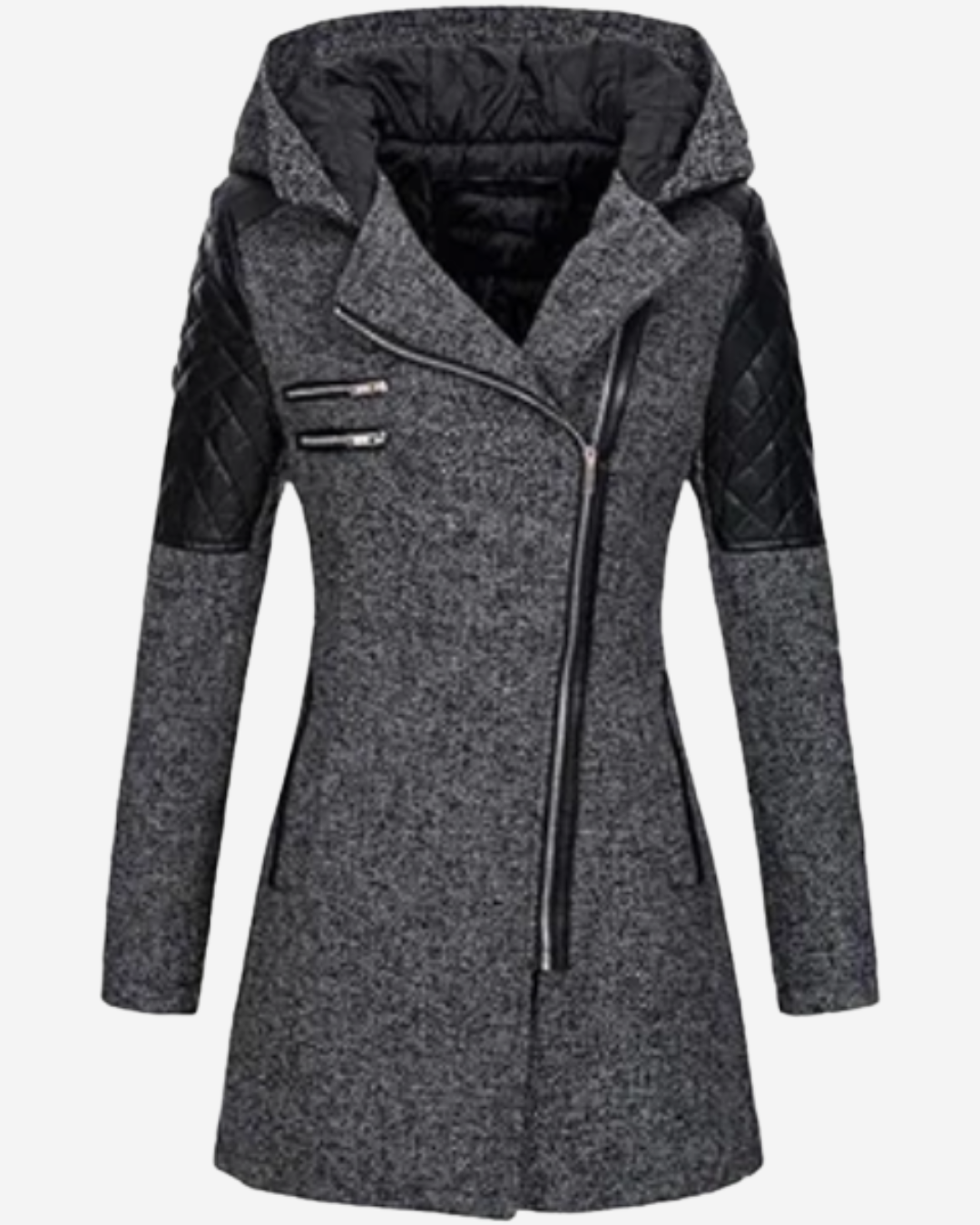 Liezel | Women's Jacket Tailored Fit Quilted Sleeves Hooded