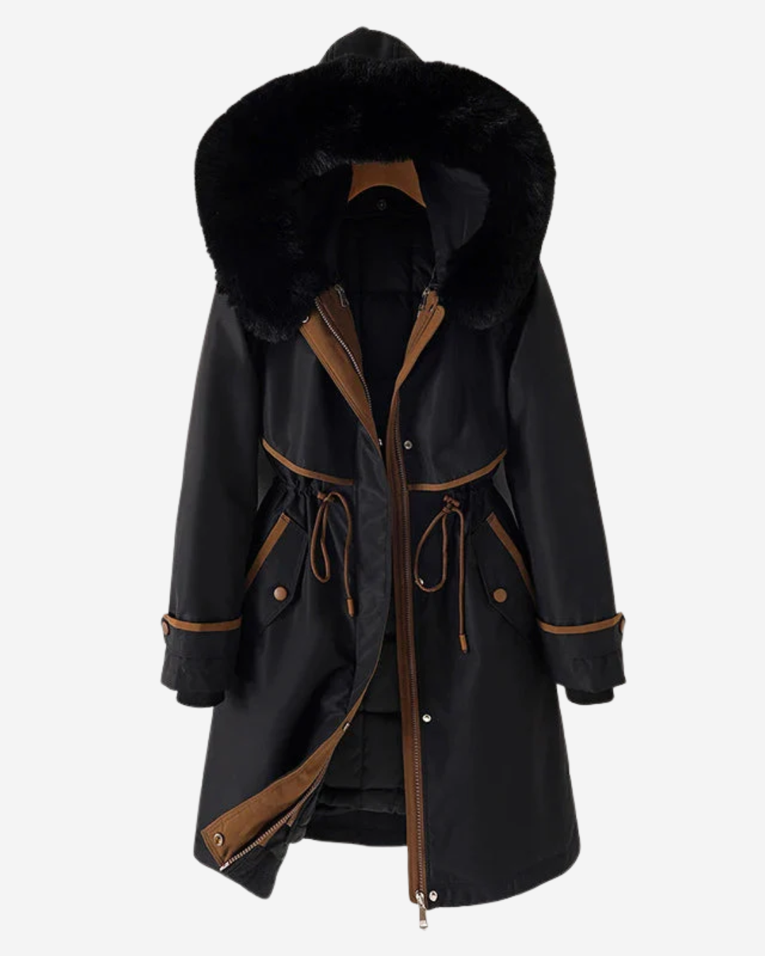Beverly | Women's Parka Jacket Quilted Lining with Fur Trim Hood