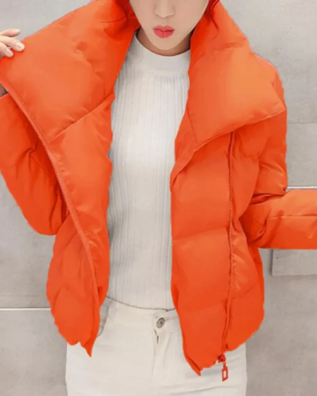 Carmina | Women's Quilted Coat Regular Fit Padded Funnel Neck