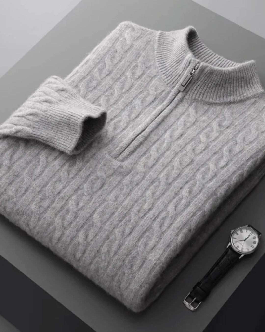 Donato | Men's Wool Zip Neck Jumper