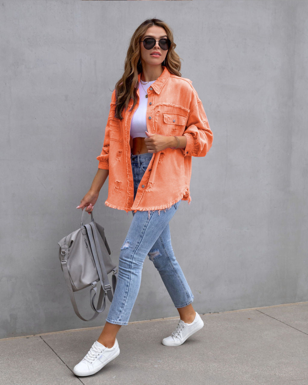 Letisha | Women's Oversized Distressed Winter Jacket