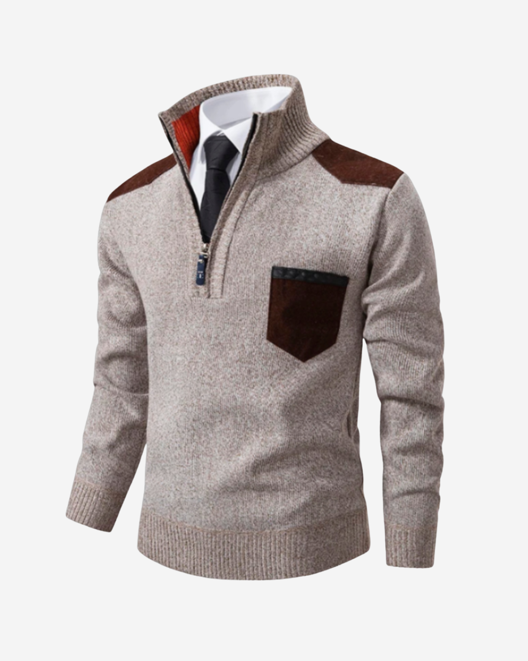 Carlo | Men's Wool Half-Zip Sweater