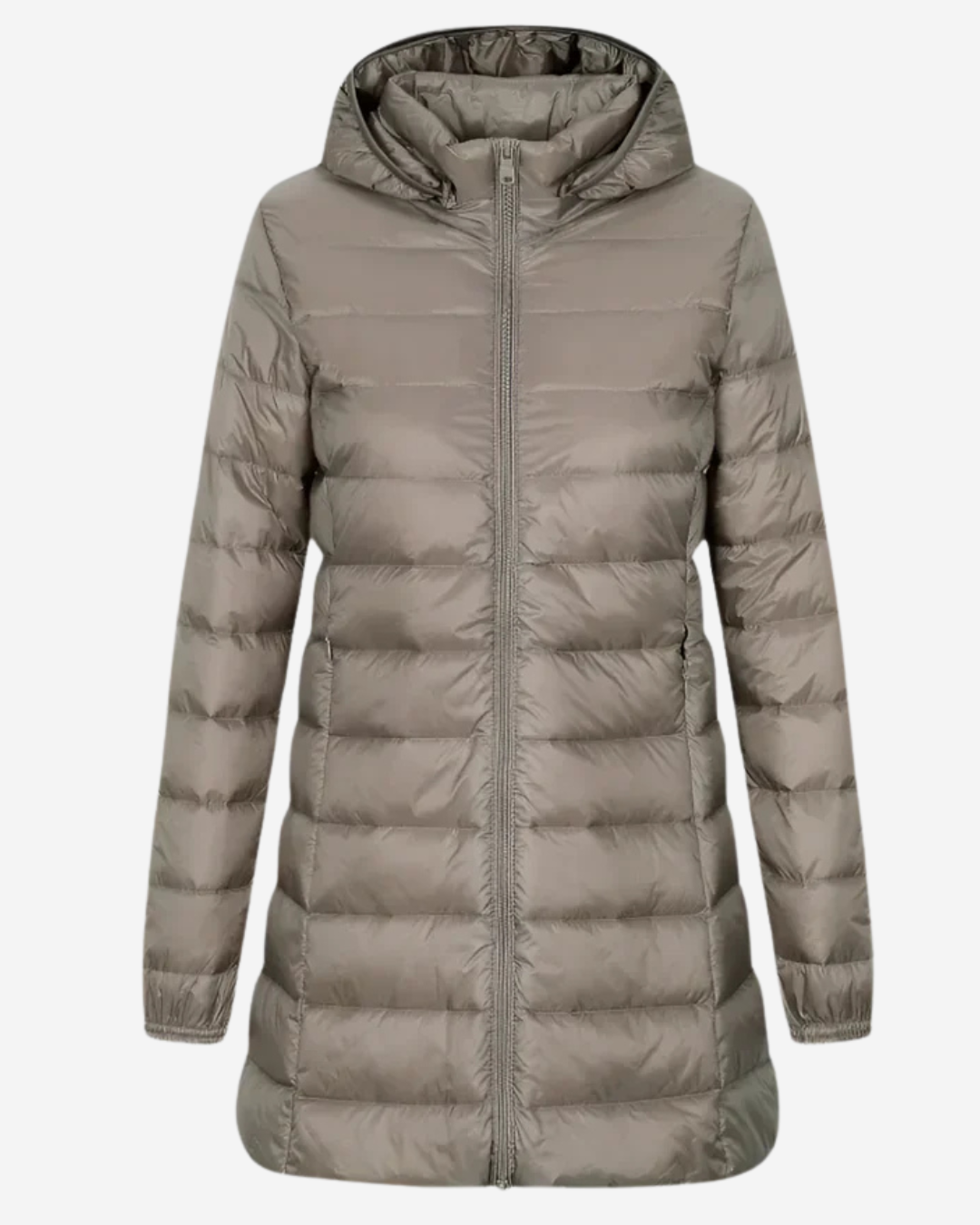 Britanny | Women's Down Jacket Fitted Mid-Thigh Hooded Quilted