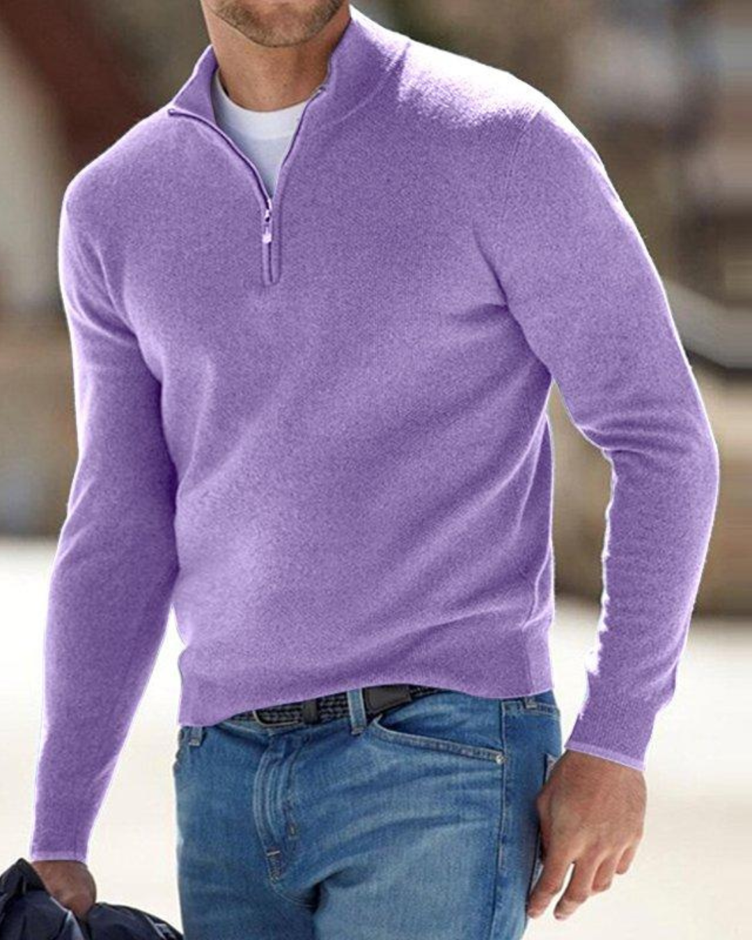Arvin | Men's Half-Zip Wool Knit Sweater