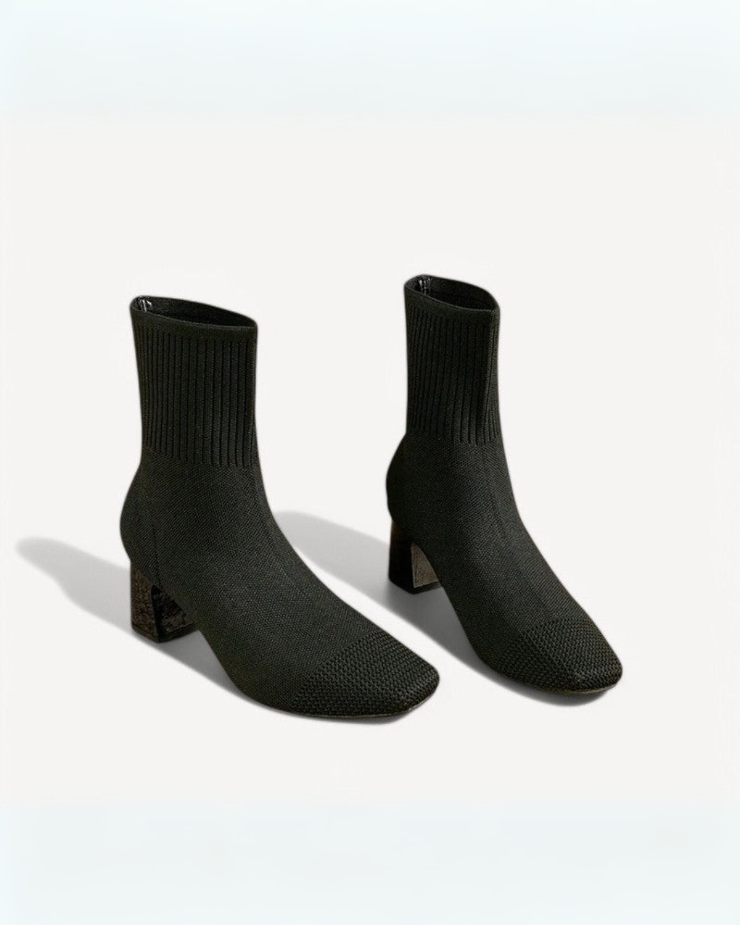 Ingrid | Women's Knit Square-Toe Winter Boots Stretch Sock Fit