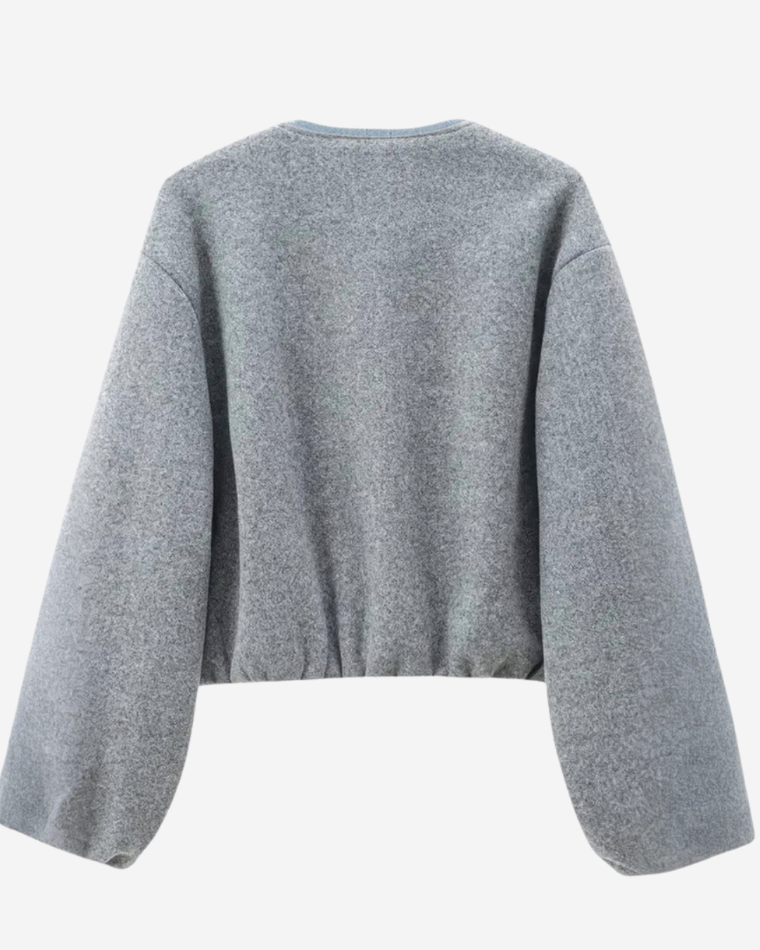 Althea | Women's Bomber Jacket Cropped Plush Balloon Sleeve