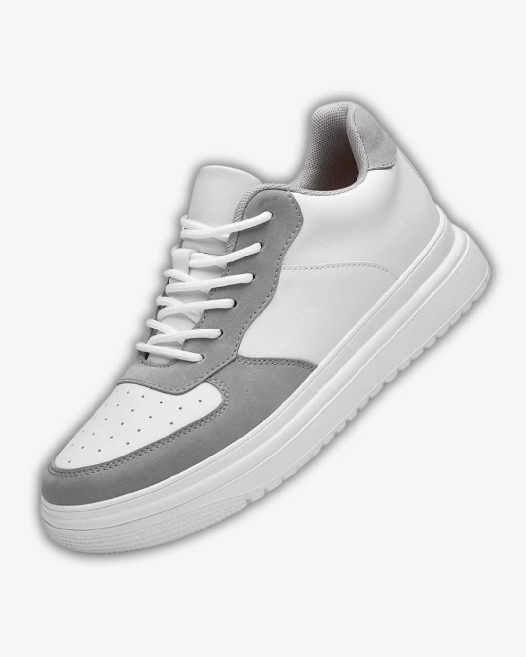 Prince Charming Grey Street Sneakers | +6-8cm Height Boost & Ultimate Comfort