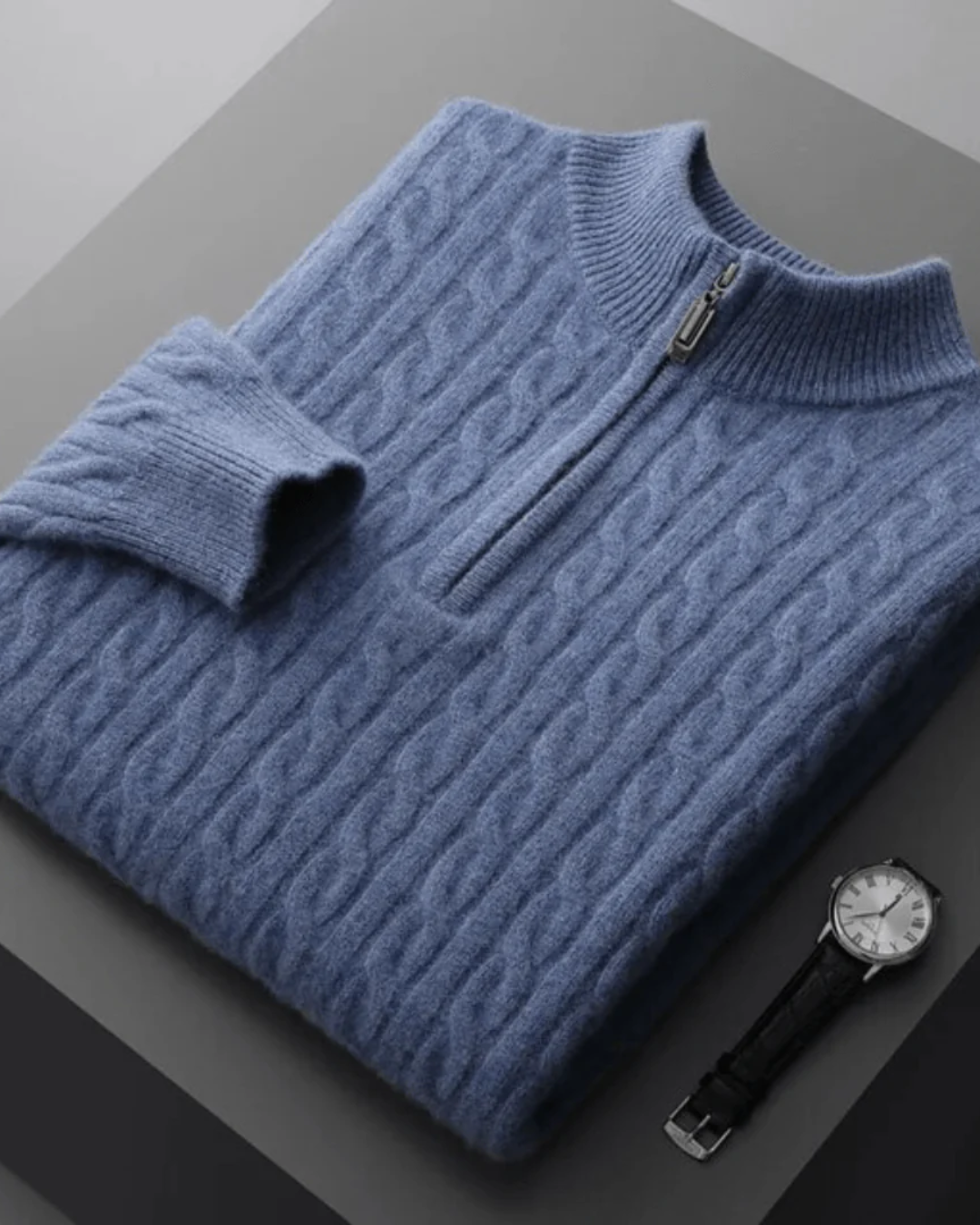 Donato | Men's Wool Zip Neck Jumper