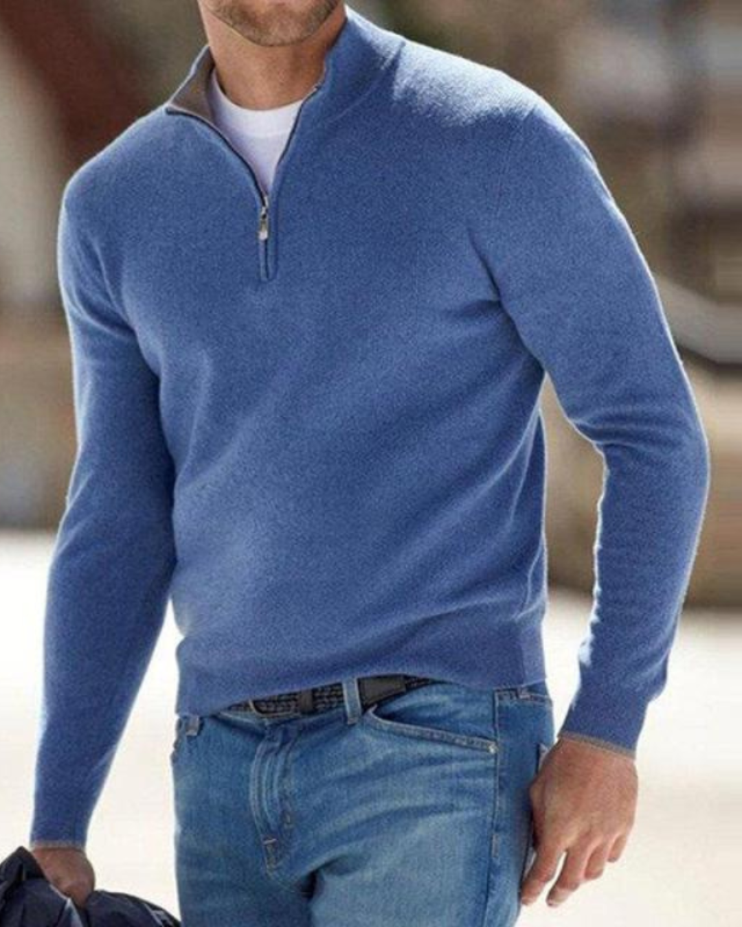 Arvin | Men's Half-Zip Wool Knit Sweater
