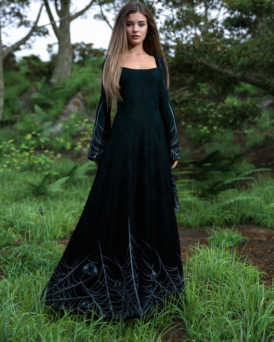 Fabiola | Women's Halloween Forest Witcher Long Dress