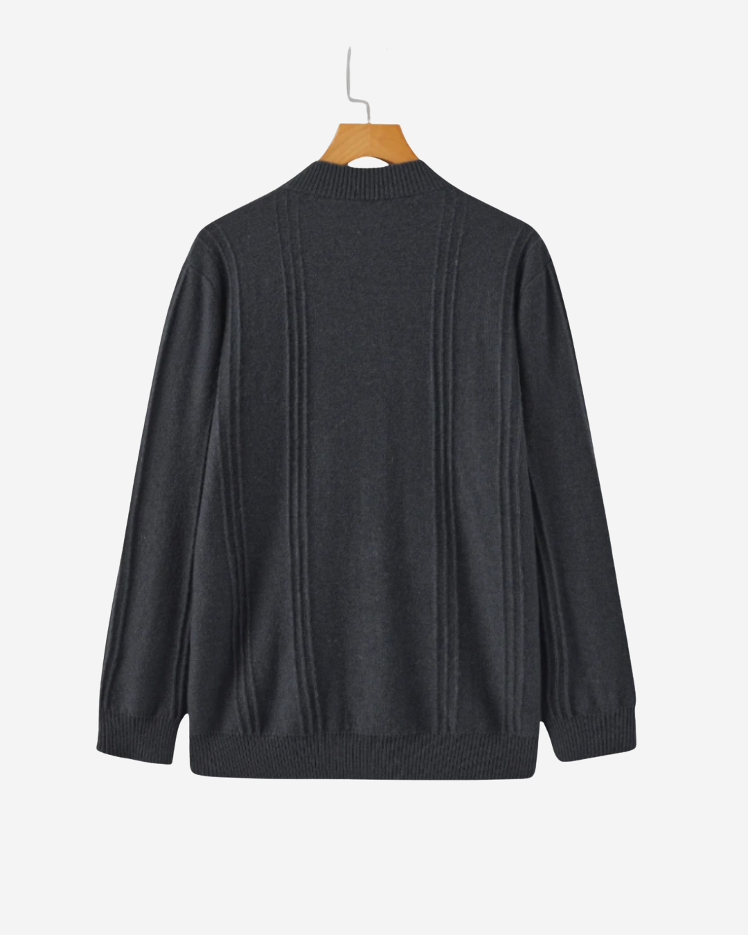 Violetto | Men's Luxe Wool Half-Zip Sweater