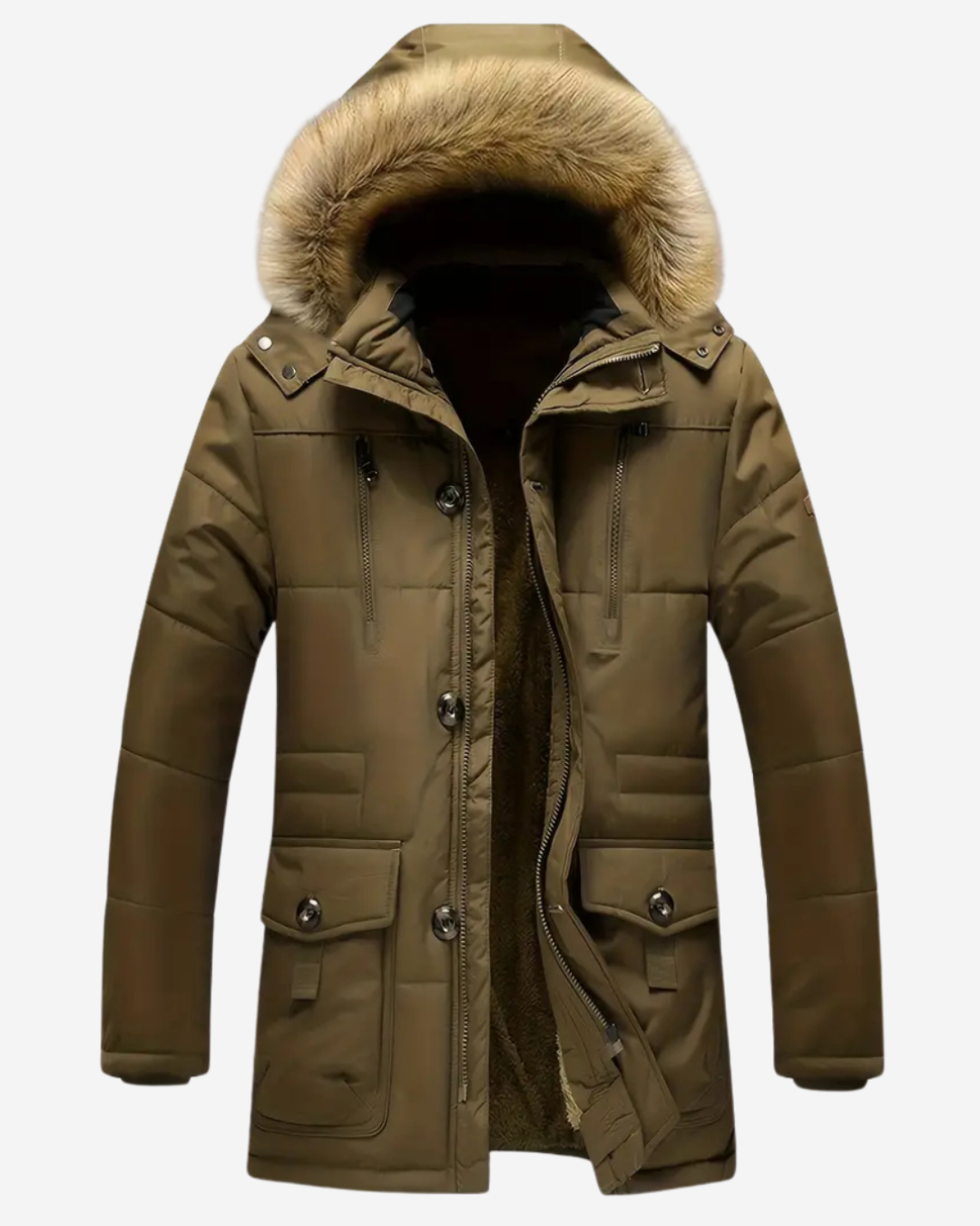 Jerickson| Men's Parka Jacket Faux Fur Lined