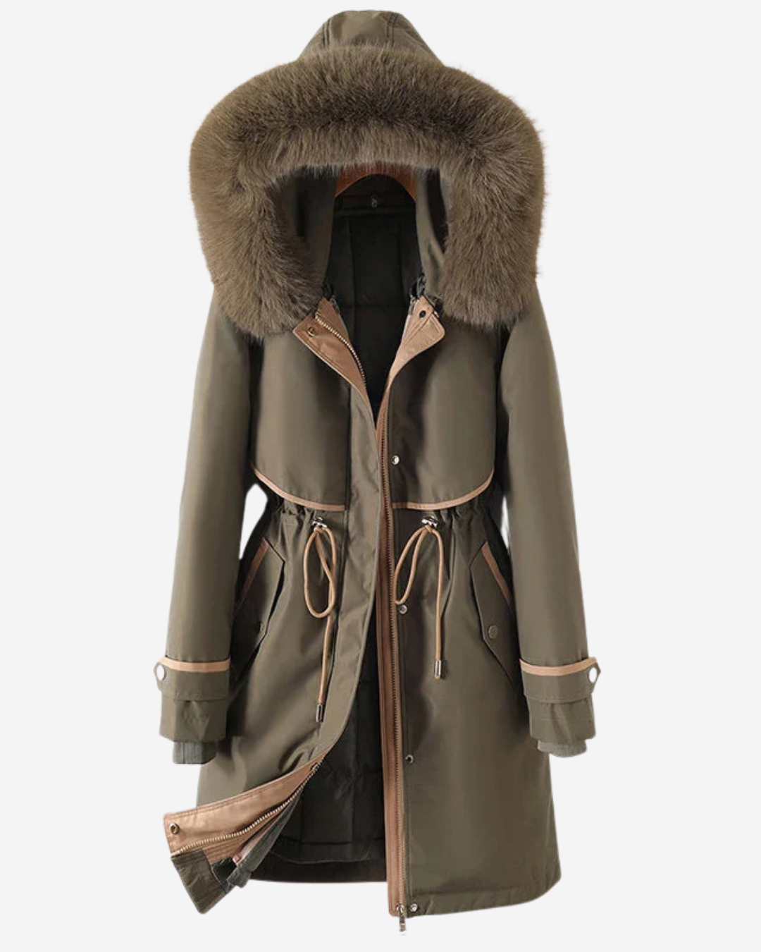 Beverly | Women's Parka Jacket Quilted Lining with Fur Trim Hood