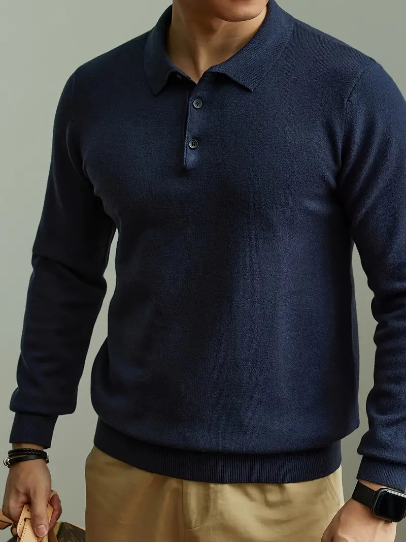 Savile Row Knit Polo – Refined Elegance & Supreme Comfort