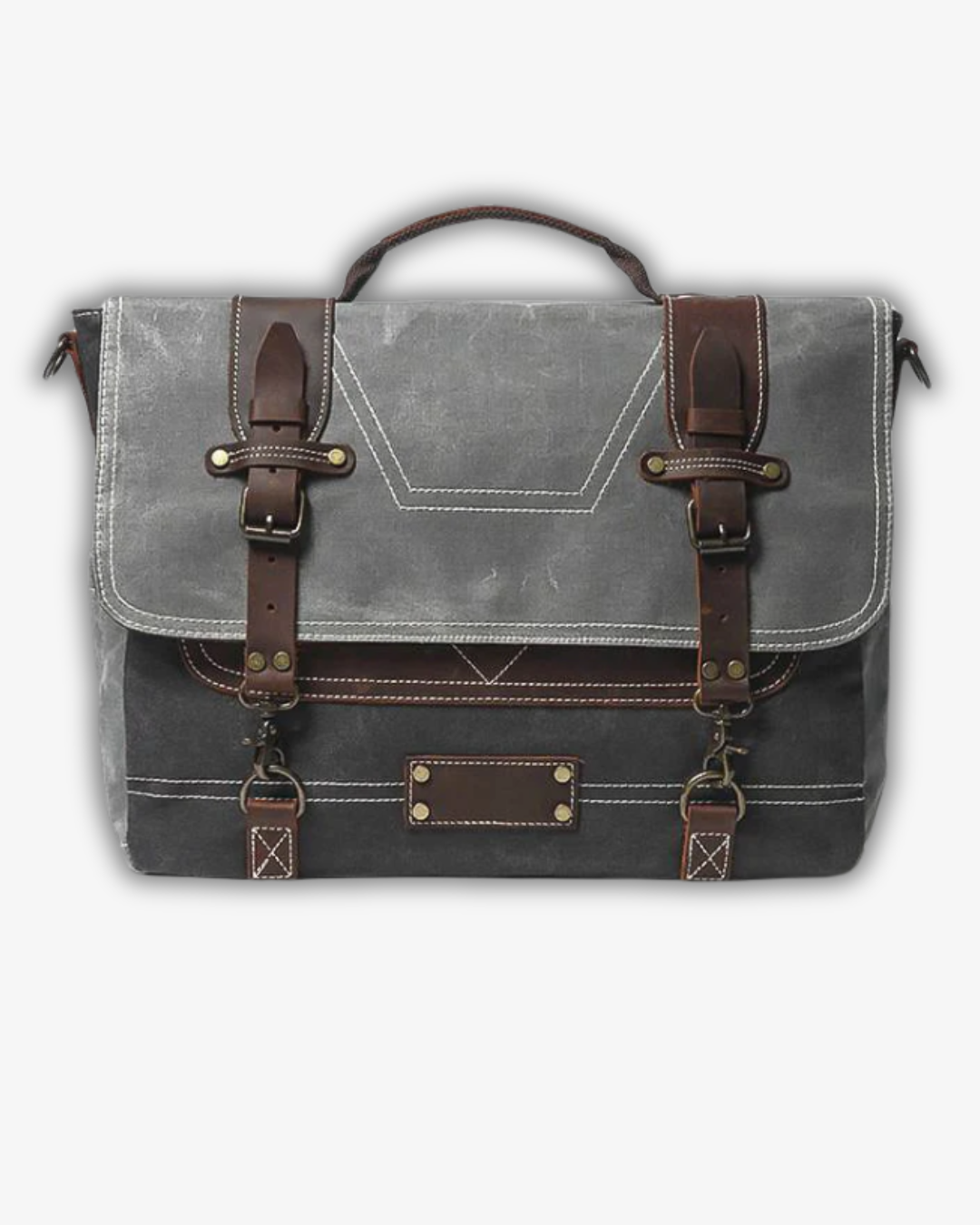 Vintage Canvas Laptop Messenger Bag – Waterproof, 15.7" Work Satchel