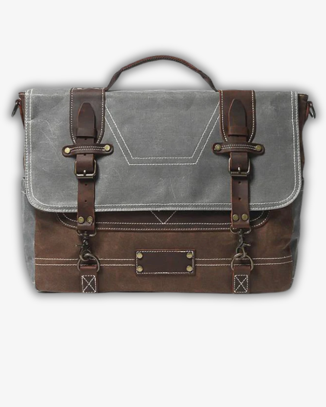 Vintage Canvas Laptop Messenger Bag – Waterproof, 15.7" Work Satchel