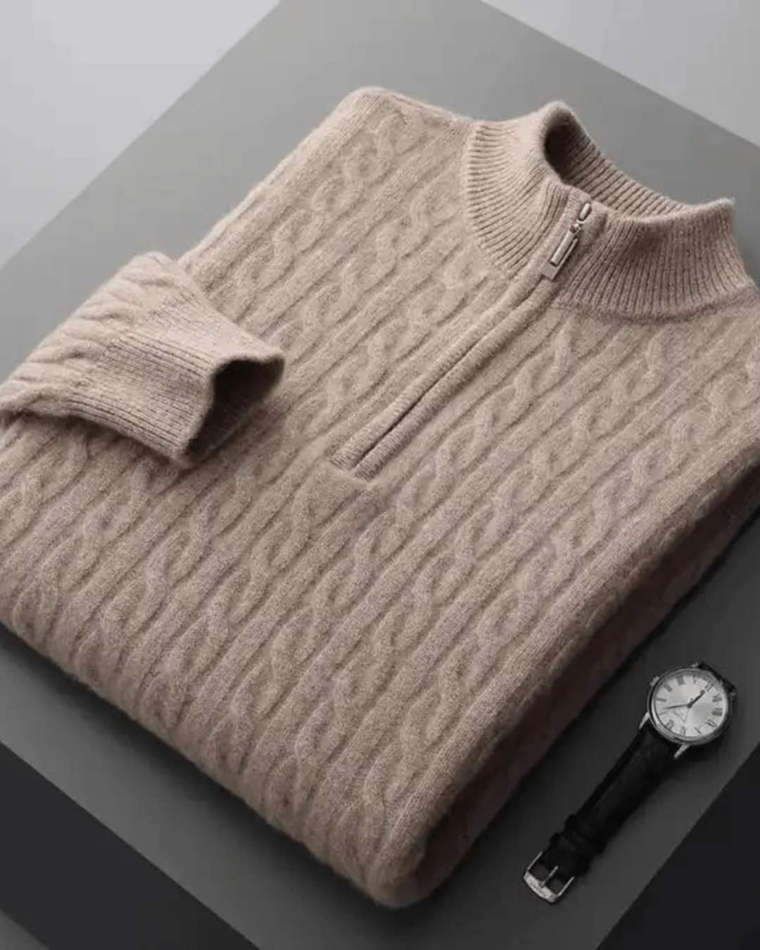 Donato | Men's Wool Zip Neck Jumper