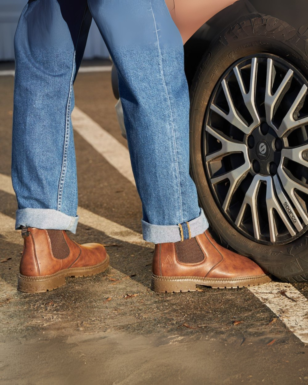 Kairo | Men's Leather Chelsea Winter Boots Slip-On Safety Design