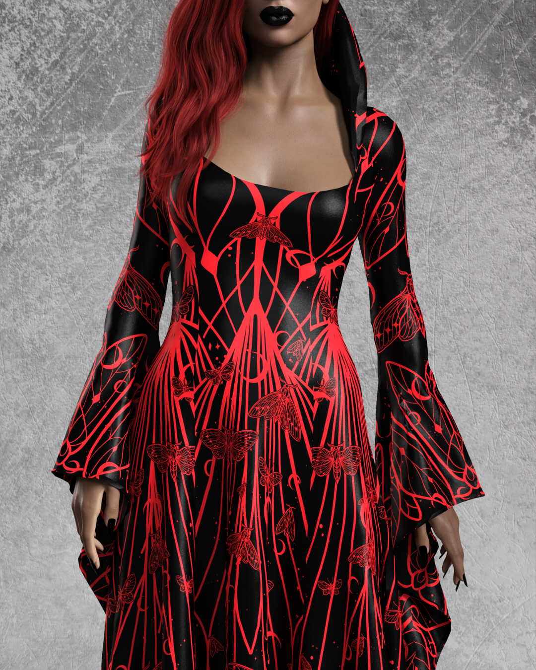 Valentina | Women's Blood Moon Witcher Halloween Long Dress